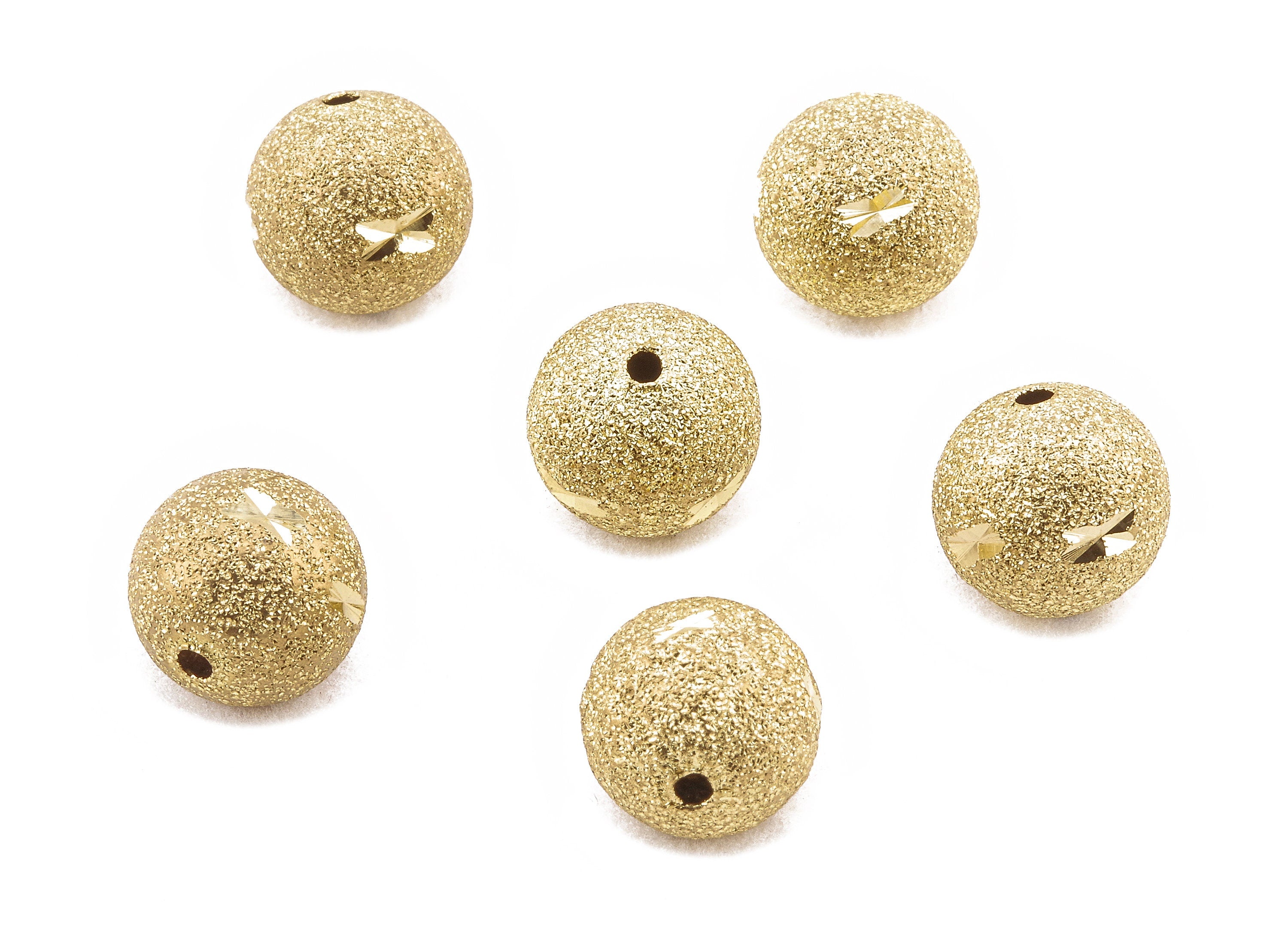 Brass Spacer Ball Beads - Raw Brass Spacer Ball Beads - Necklace Beads - Earring Findings - Jewelry Supplies - 12.17x12.03mm - PP2319 - DOMEDBAZAAR