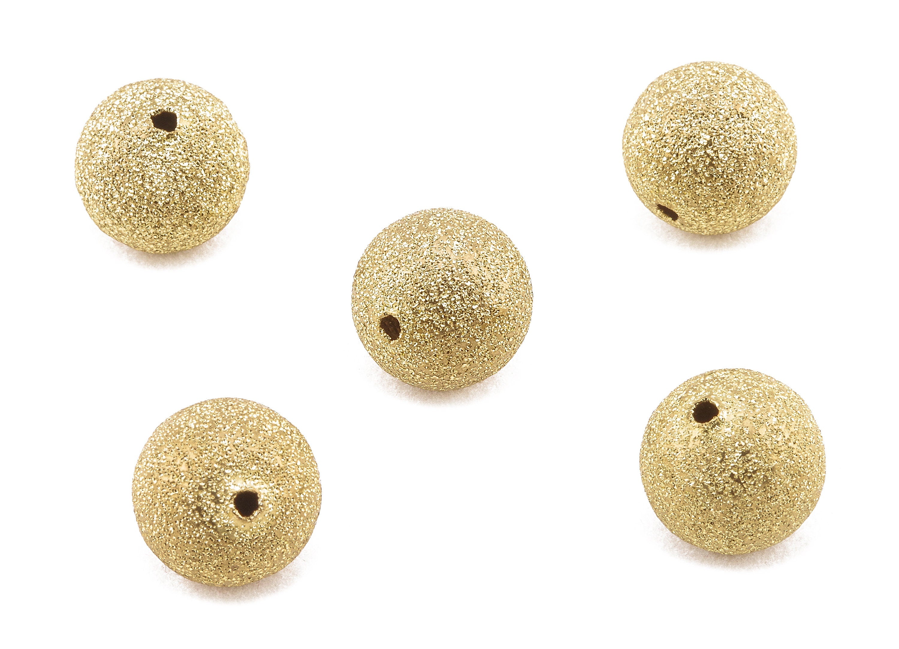 Brass Spacer Ball Beads - Raw Brass Spacer Ball Beads - Necklace Beads - Earring Findings - Jewelry Supplies - 14.21x14.14mm - PP2333 - DOMEDBAZAAR