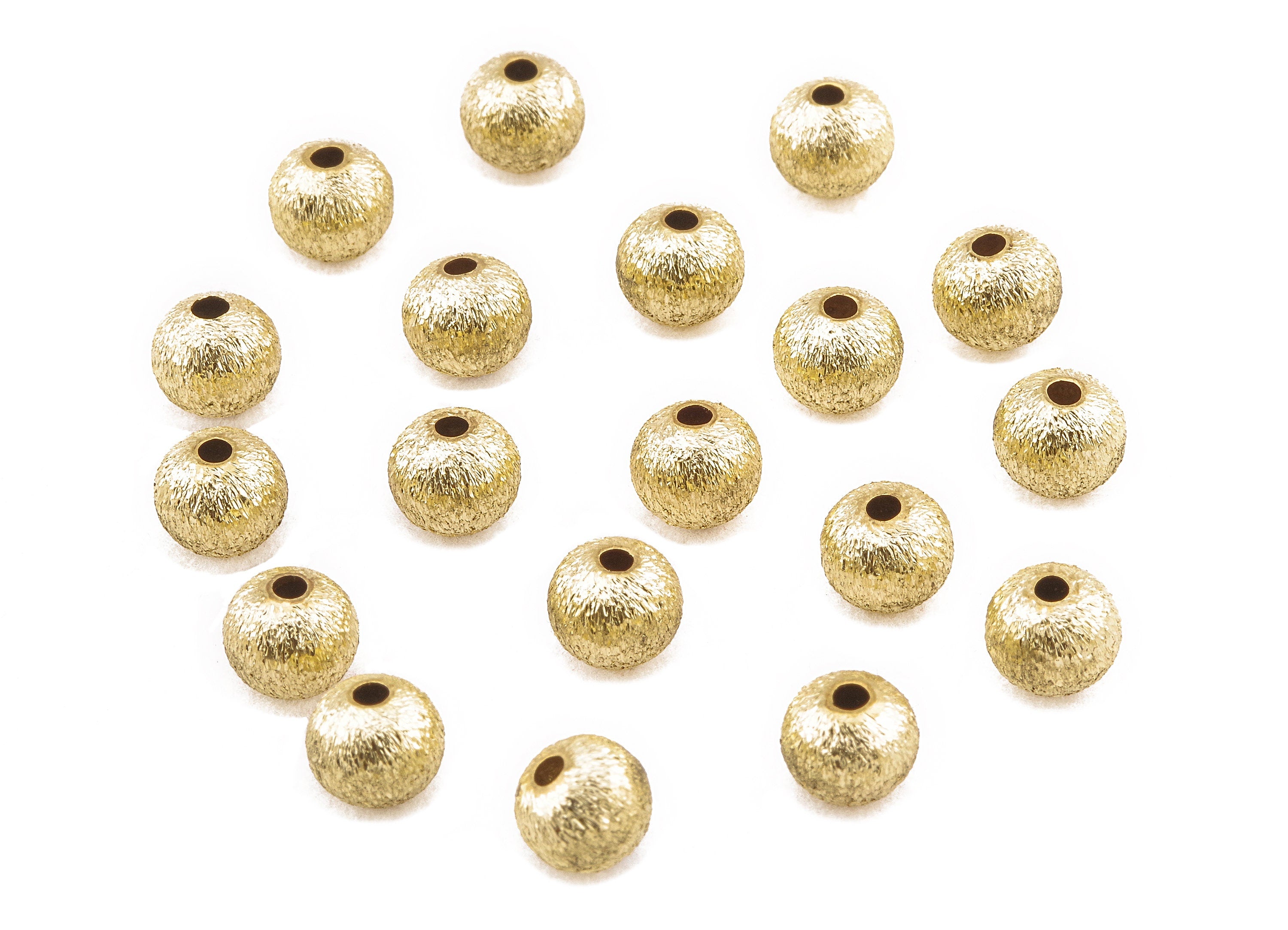 Brass Spacer Ball Beads - Raw Brass Spacer Ball Beads - Necklace Beads - Earring Findings - Jewelry Supplies - 6.22x5.51mm - PP2334 - DOMEDBAZAAR