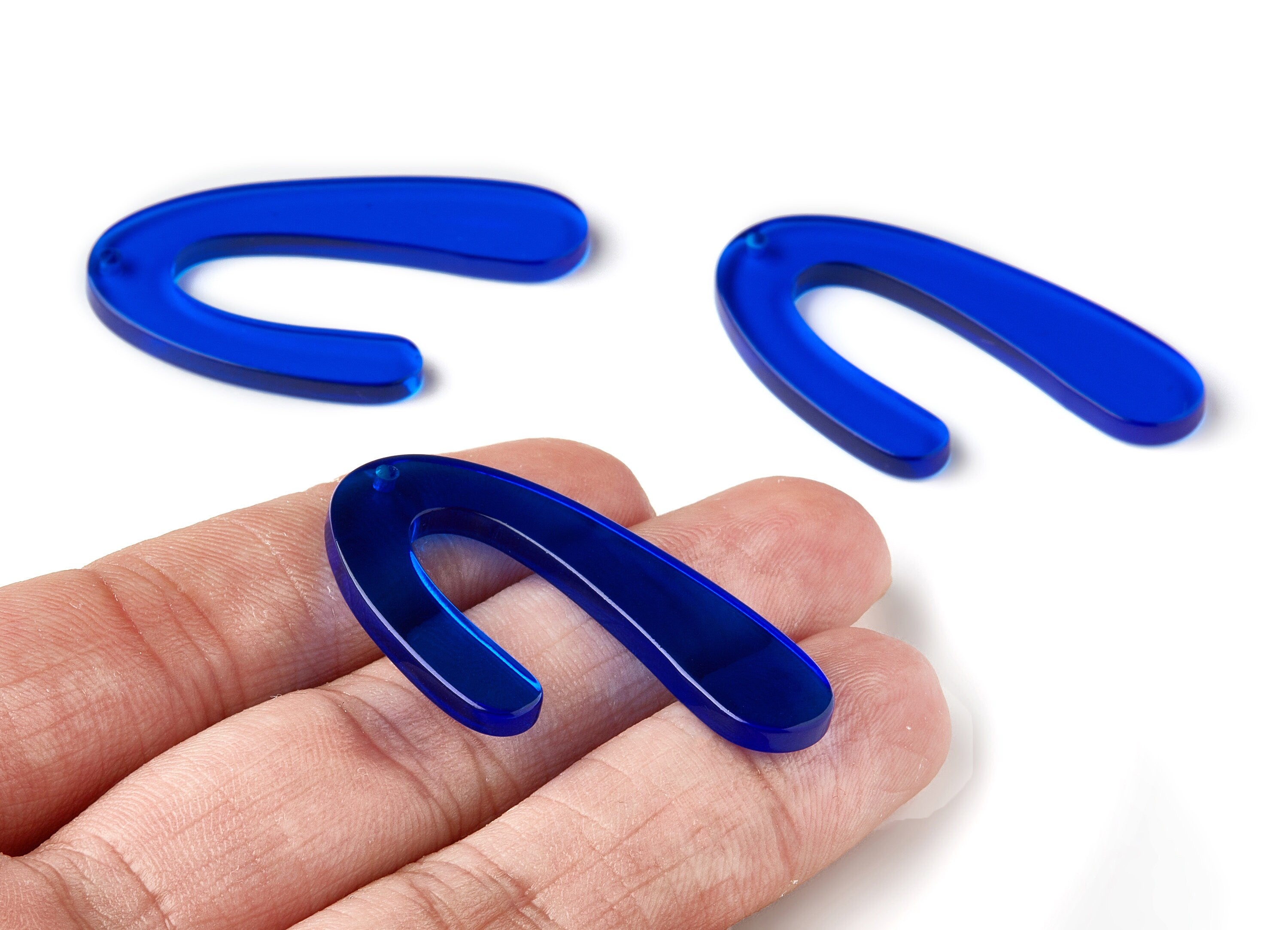 Acrylic U Charms - U Earrings and Pendant - Earring Findings - Necklace Pendant - Color Code: A70 - 44.48x27.05x2.86mm - AC1083-A70 - DOMEDBAZAAR