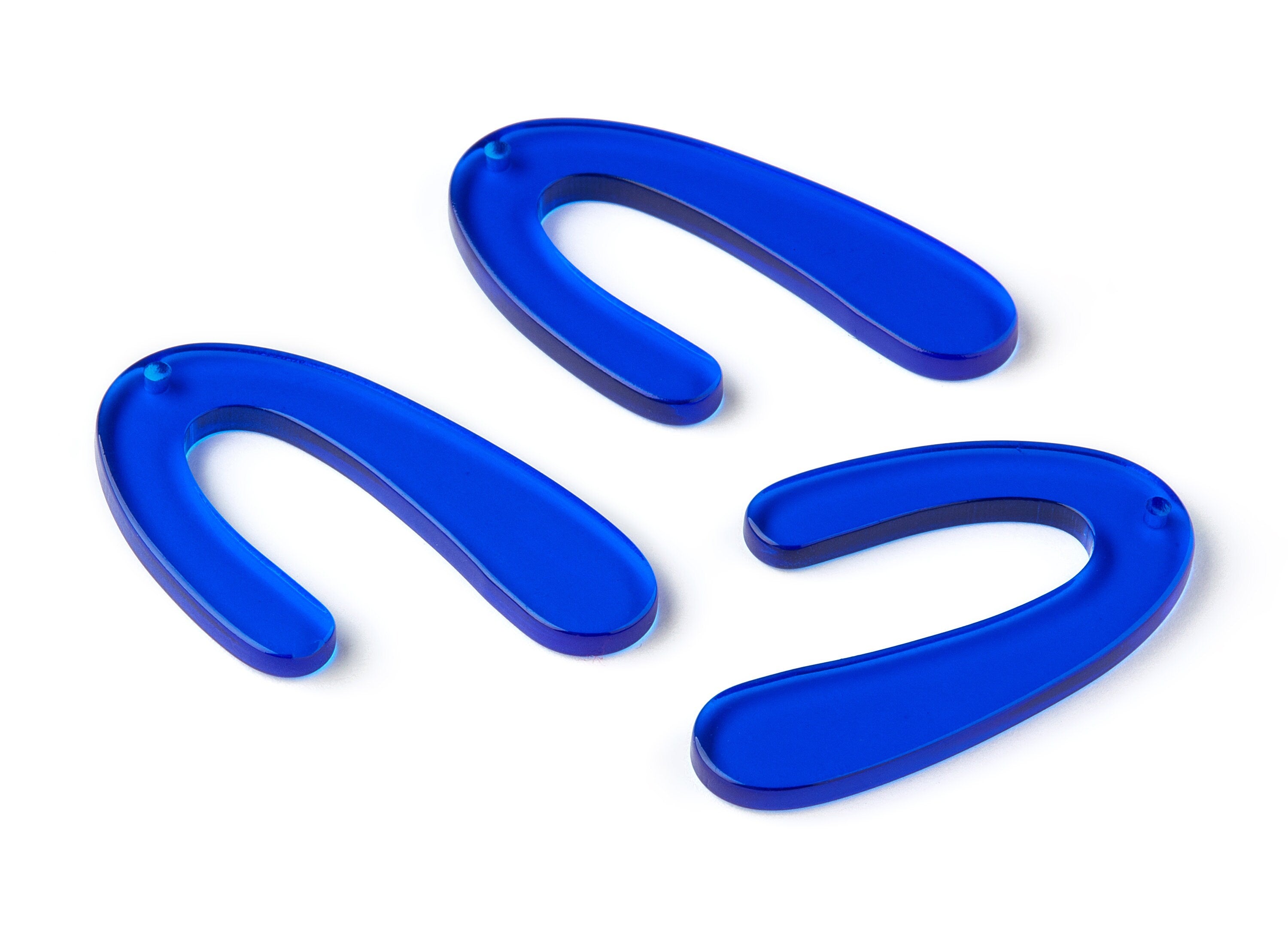 Acrylic U Charms - U Earrings and Pendant - Earring Findings - Necklace Pendant - Color Code: A70 - 44.48x27.05x2.86mm - AC1083-A70 - DOMEDBAZAAR