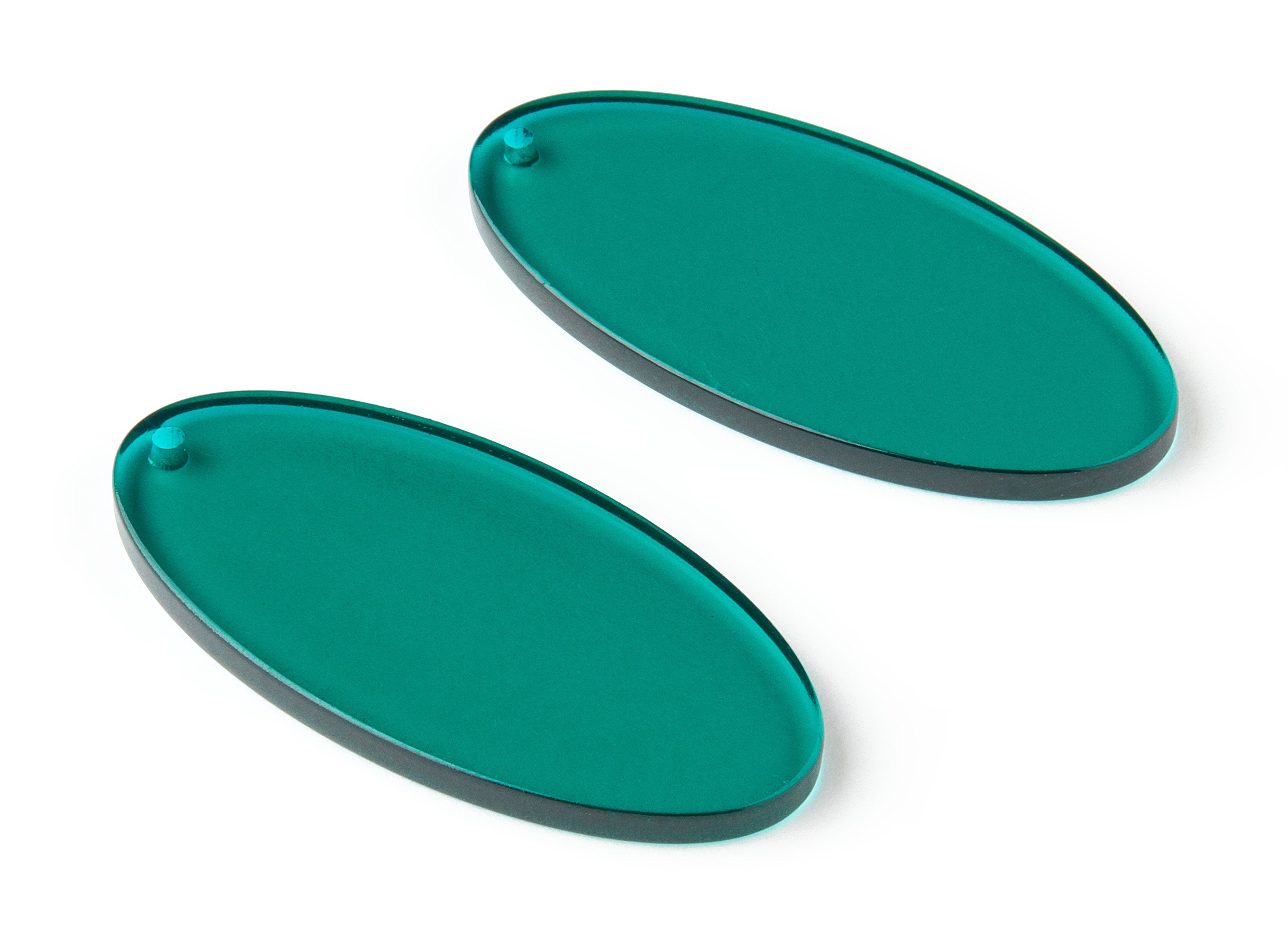 Acrylic Earring Charms - Tortoise Shell Earrings - Oval Shaped Pendant - Color Code: A62 - 44.18x22.24x2.98mm - AC1623-A62 - DOMEDBAZAAR