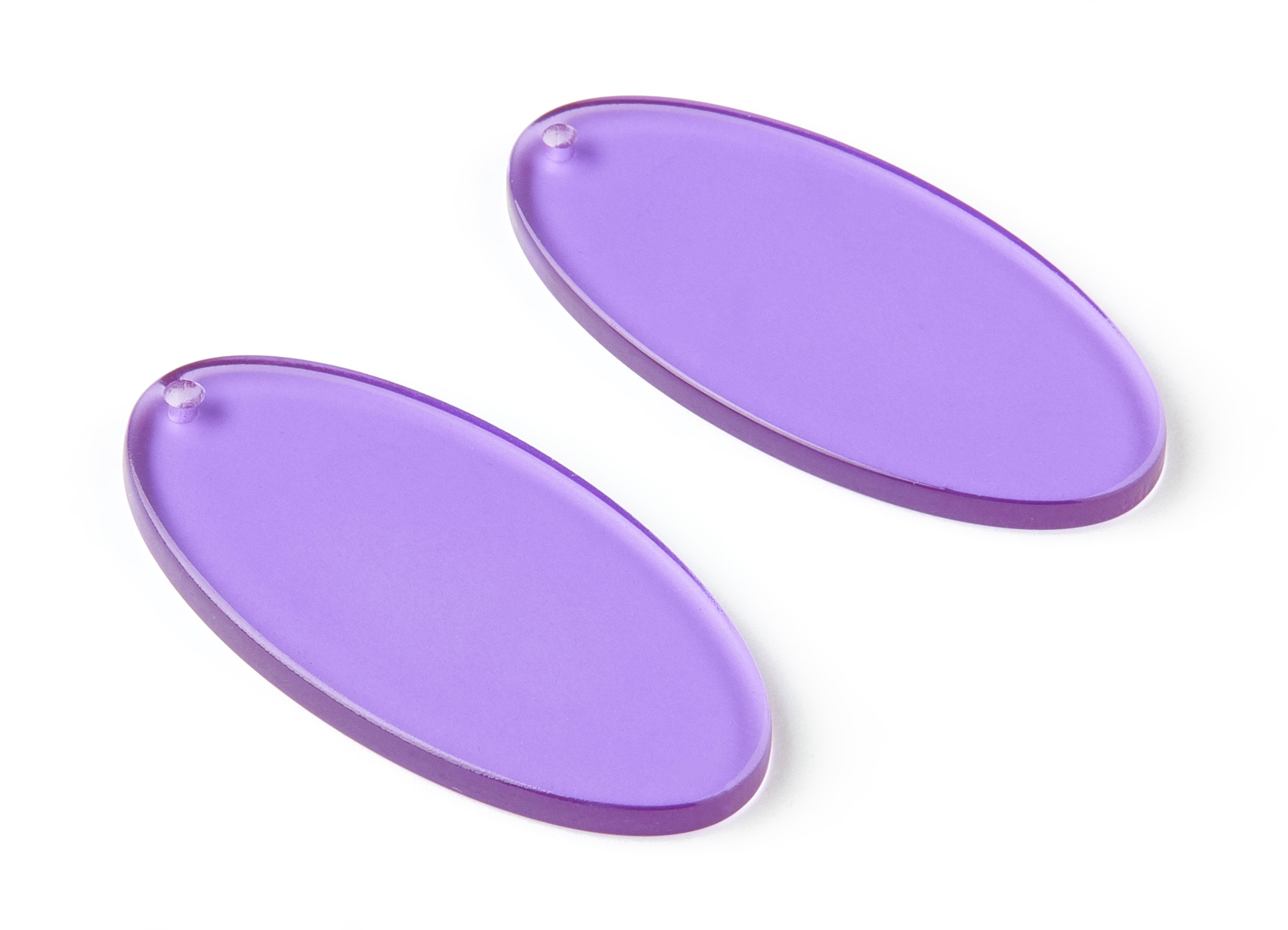 Acrylic Oval Earring Charms - Oval Shaped Pendant - Earring Findings - Jewelry Supplies - Color Code: A72 - 44.18x22.24x2.98mm - AC1623-A72 - DOMEDBAZAAR