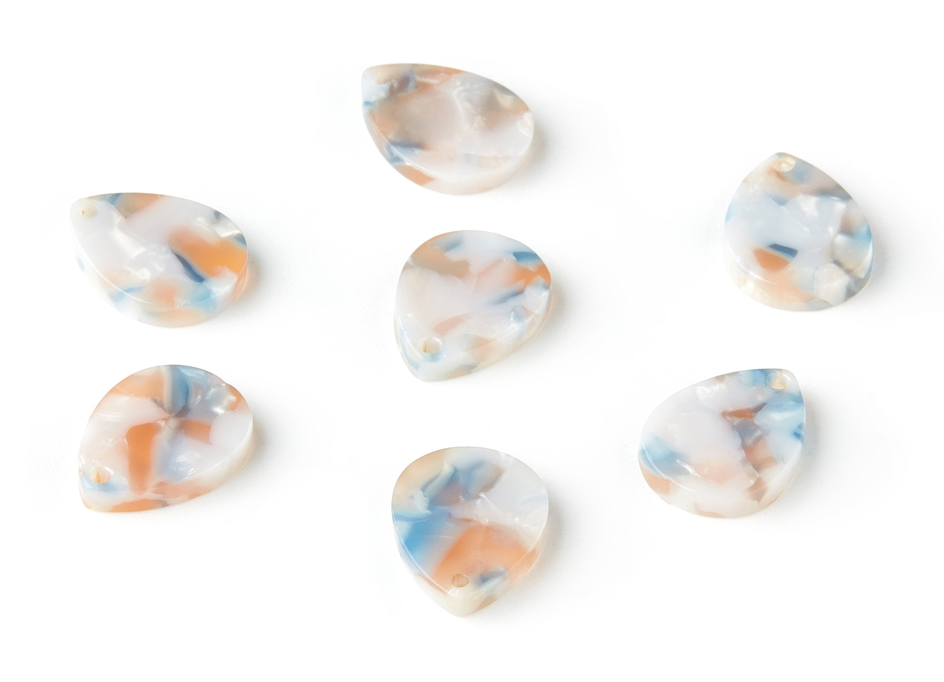 Acetate Drop Charms - Drop Earrings and Pendant - Earring Findings - Jewelry Supply - Color Code:A298 - 15.75x12.19x2.59mm - AC1617-A298 - DOMEDBAZAAR