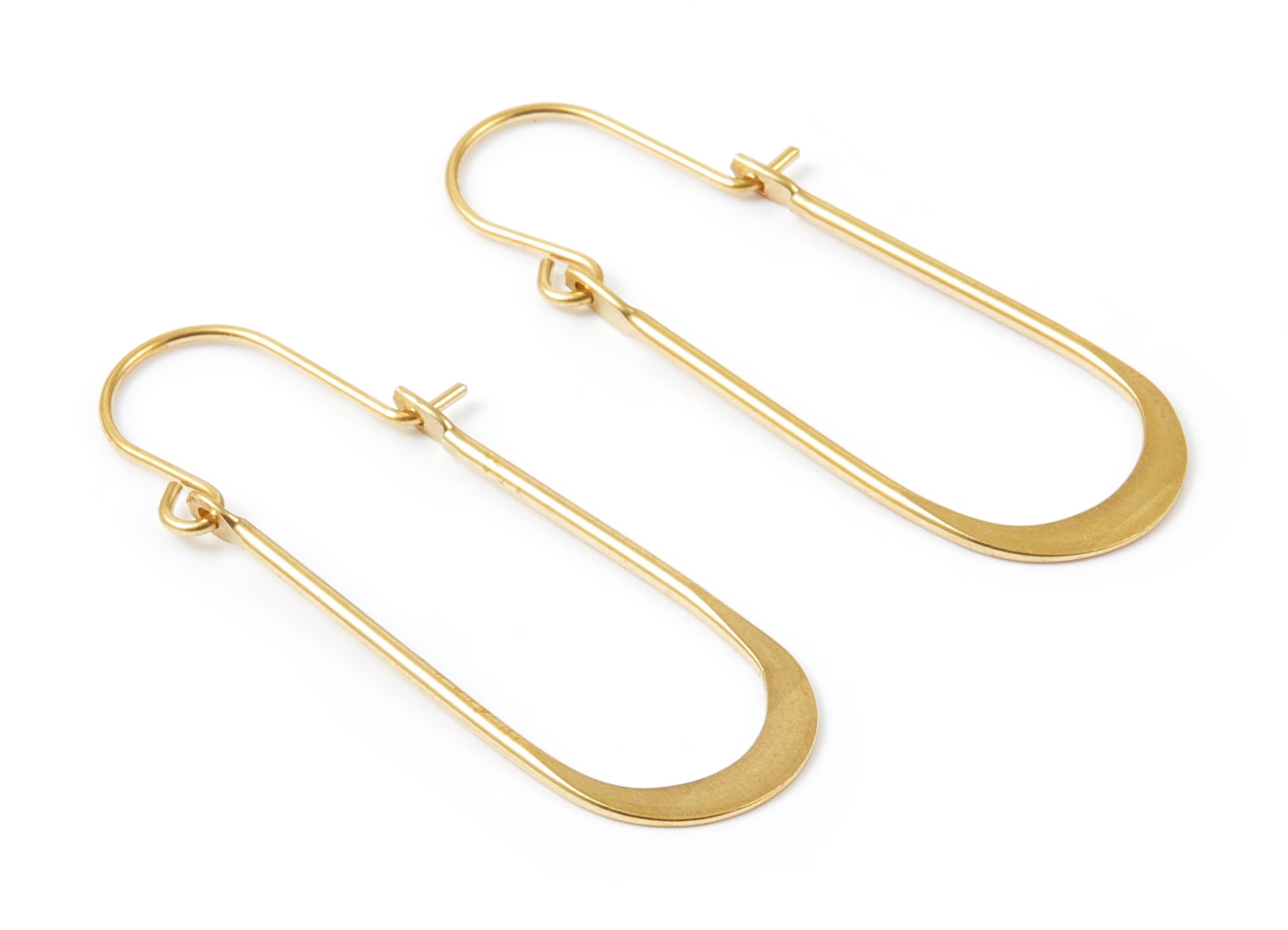 Brass Earring Wire - Raw Brass Earring - Earring Findings - Jewellery Supplies - 40x14.28x1.17mm - PP1495 - DOMEDBAZAAR