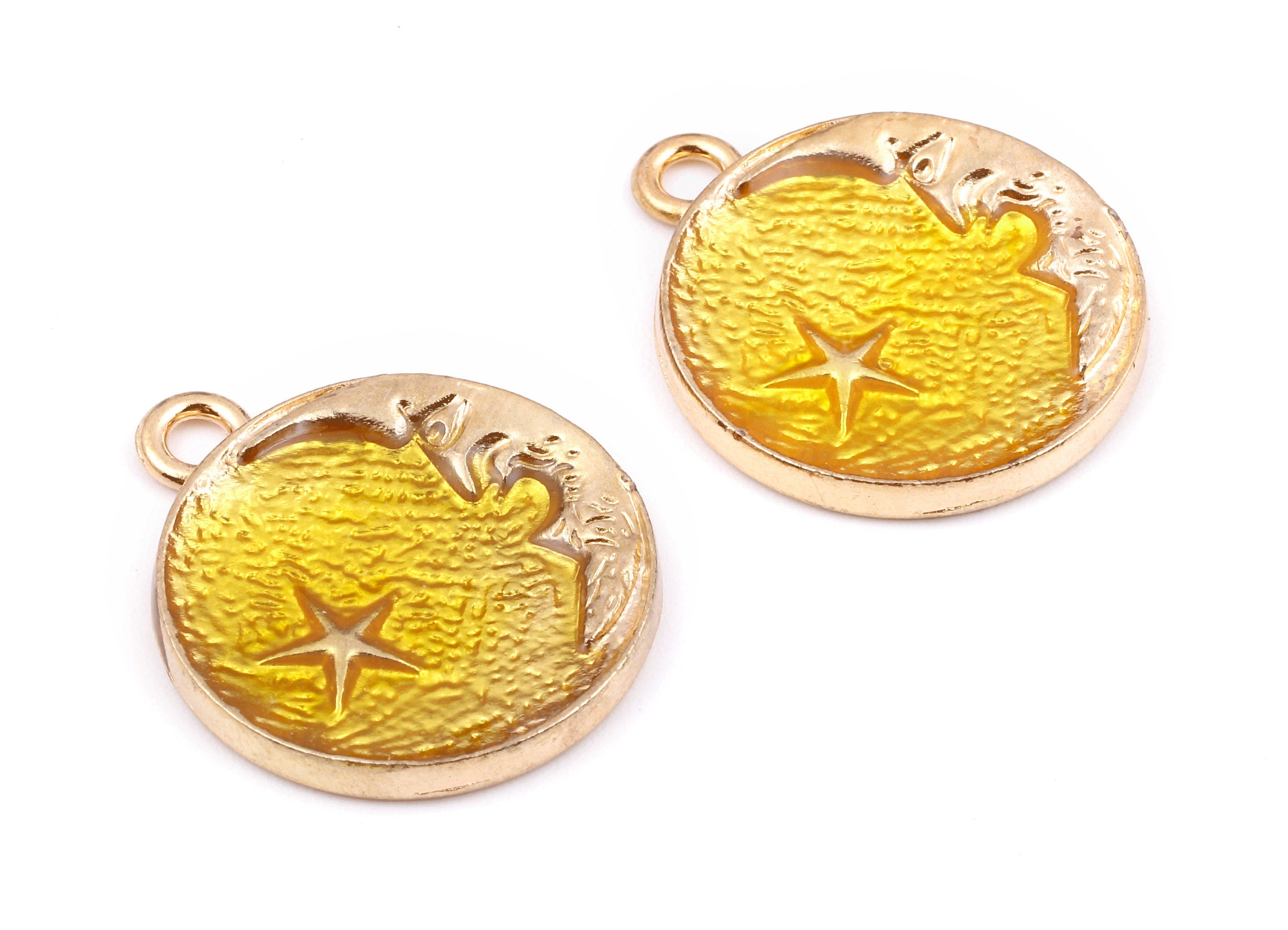 Alloy Planet Charms - Zinc Alloy Planet Earrings - Star Enamel Pendant - Necklace Pendant - 26.21x22.28x2.51mm - ZZ1413B - DOMEDBAZAAR