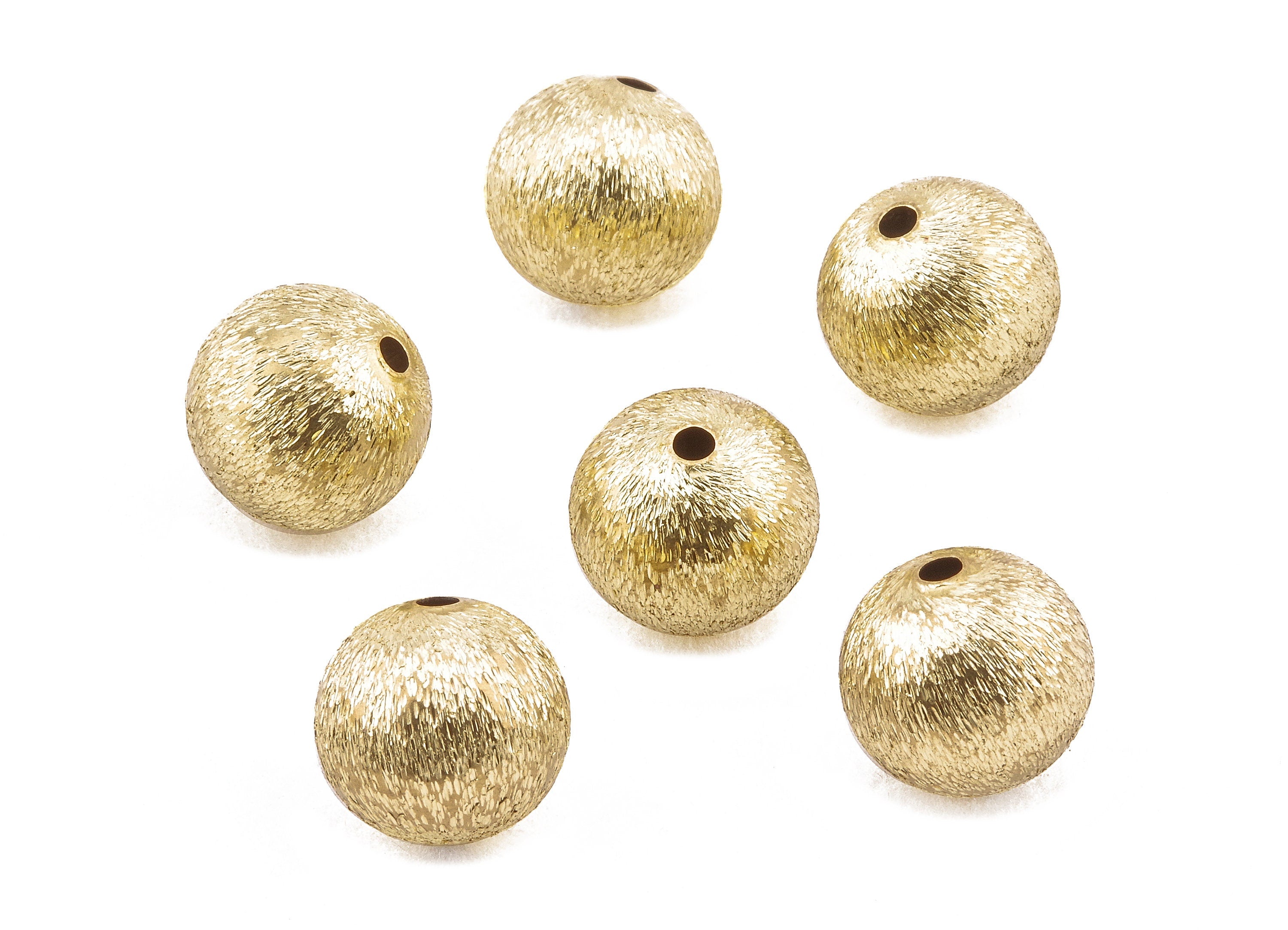 Brass Spacer Ball Beads - Raw Brass Spacer Ball Beads - Necklace Beads - Earring Findings - Jewelry Supplies - 12.24x11.75mm - PP2337 - DOMEDBAZAAR