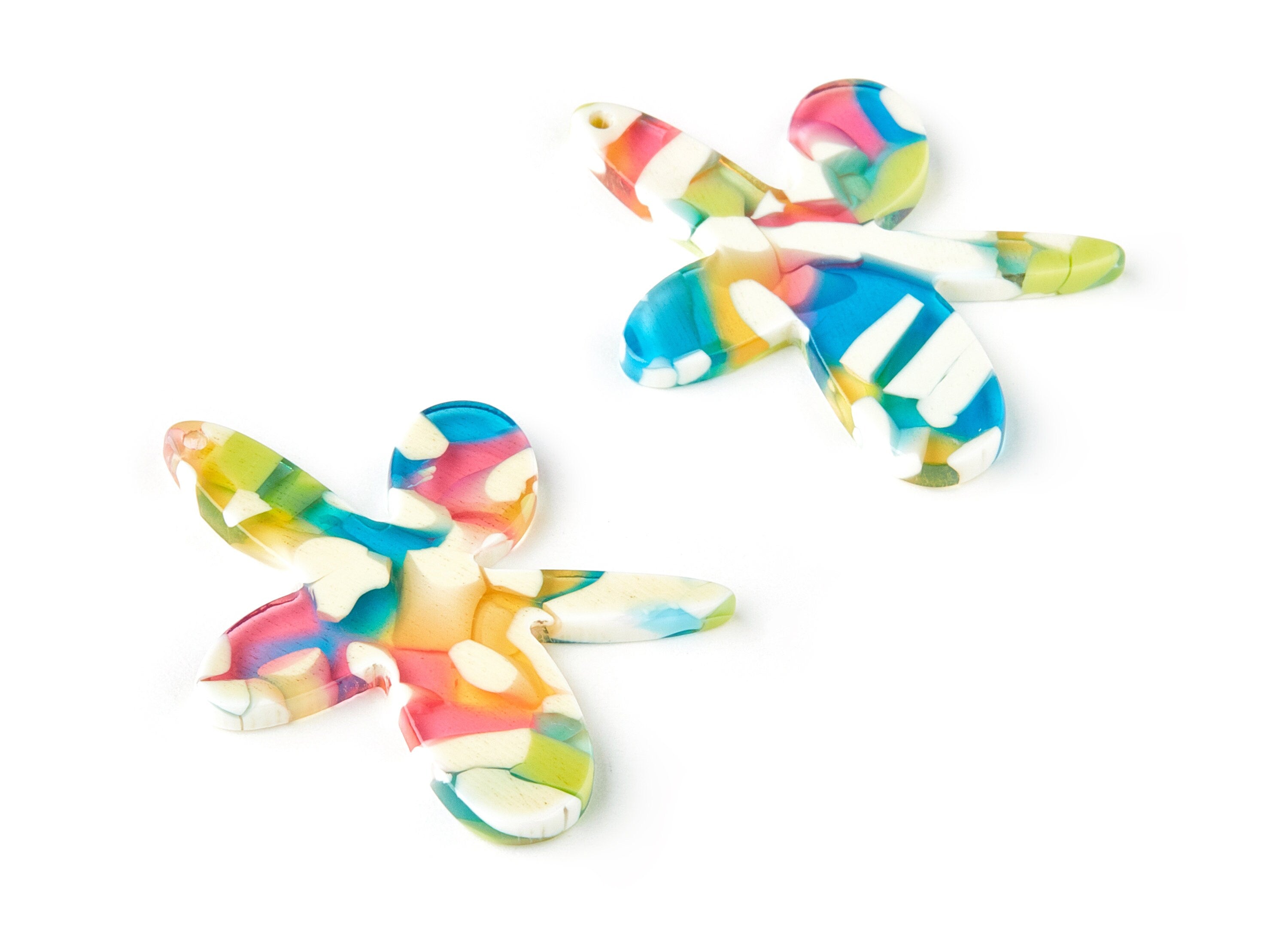 Acetate Starfish Charms - Starfish Earring and Pendant - Earring Charm Jewelry Supplys - Color Code: A303 - 44.33x34.76x2.33mm - AC1655-A303 - DOMEDBAZAAR