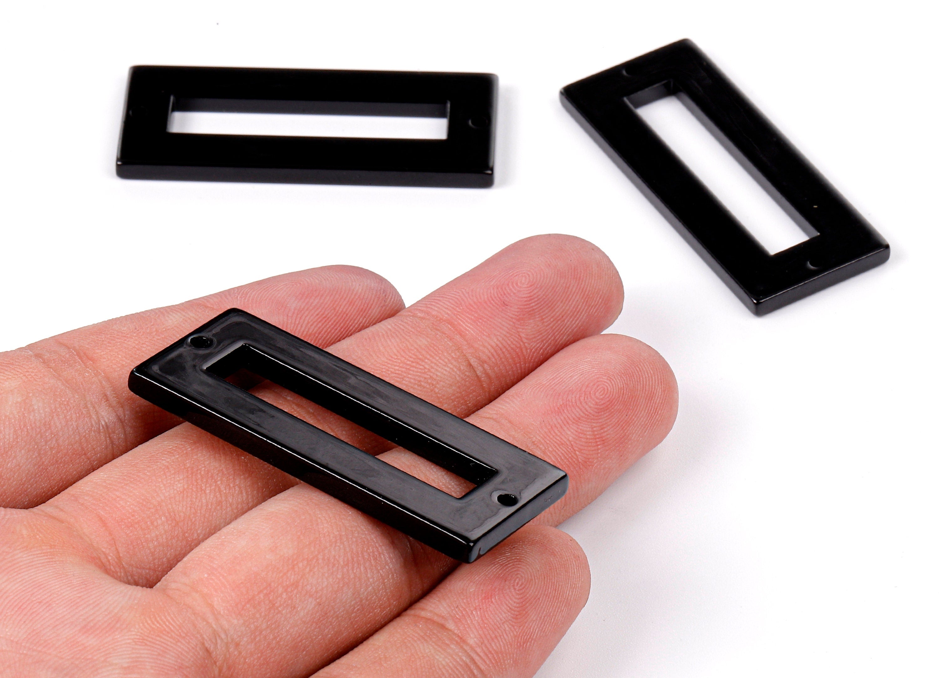 Acetate Rectangle Charms - Rectangle Earrings and Pendant - Jewelry Supplies - Color Code: A66 - 47.5x20.45x2.7mm - AC1025-A66 - DOMEDBAZAAR