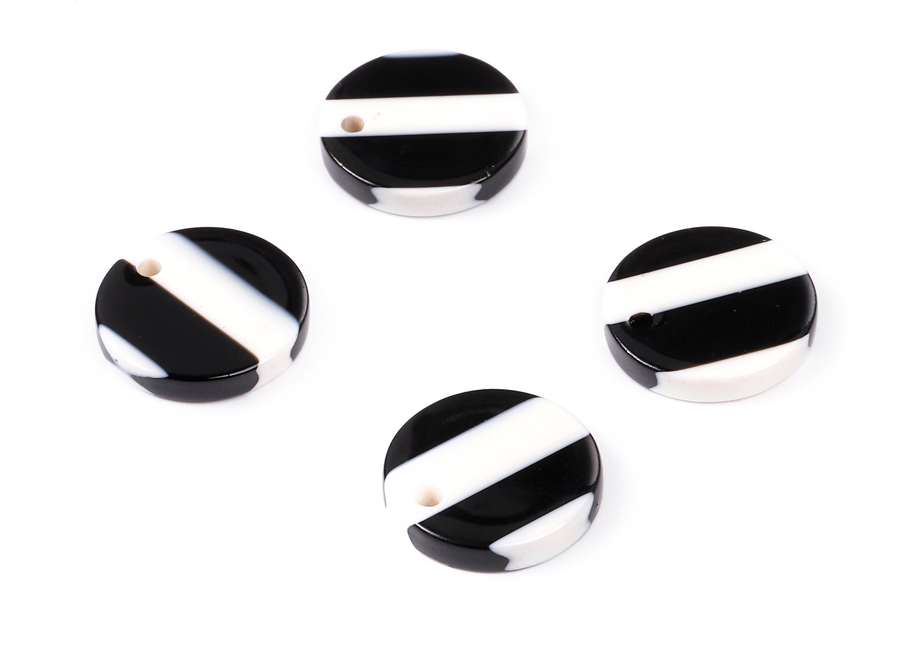 Acetate Round Charms - Round Earrings and Pendant - Earring Findings - Jewelry Supplies - Color Code: A64 - 14.6x14.6x2.66mm - AC1064-A64 - DOMEDBAZAAR