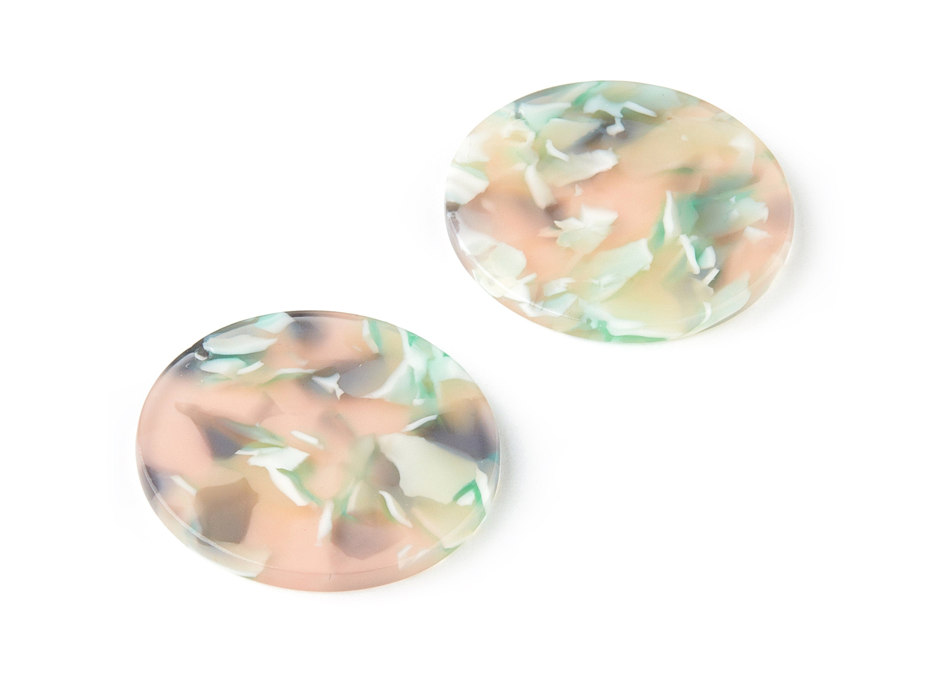 Acetate Round Charms - Round Earring and Pendant - Earring Findings - Jewelry Supplys - Color Code: A265 - 30.33x30.33x2.58mm - AC1315-A265 - DOMEDBAZAAR