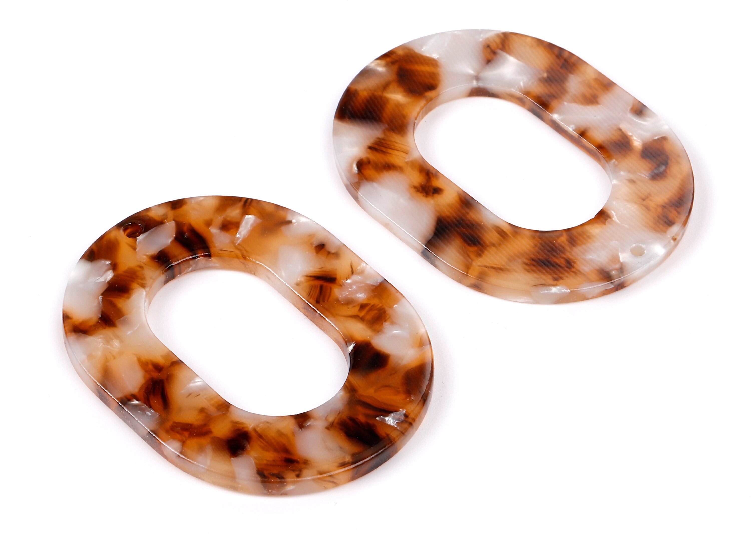 Acetate Oval Charms - Oval Earrings and Pendant - Earring Findings - Jewelry Supplies - Color Code: A351 - 47.3x34.6x2.58mm - AC1065-A351 - DOMEDBAZAAR