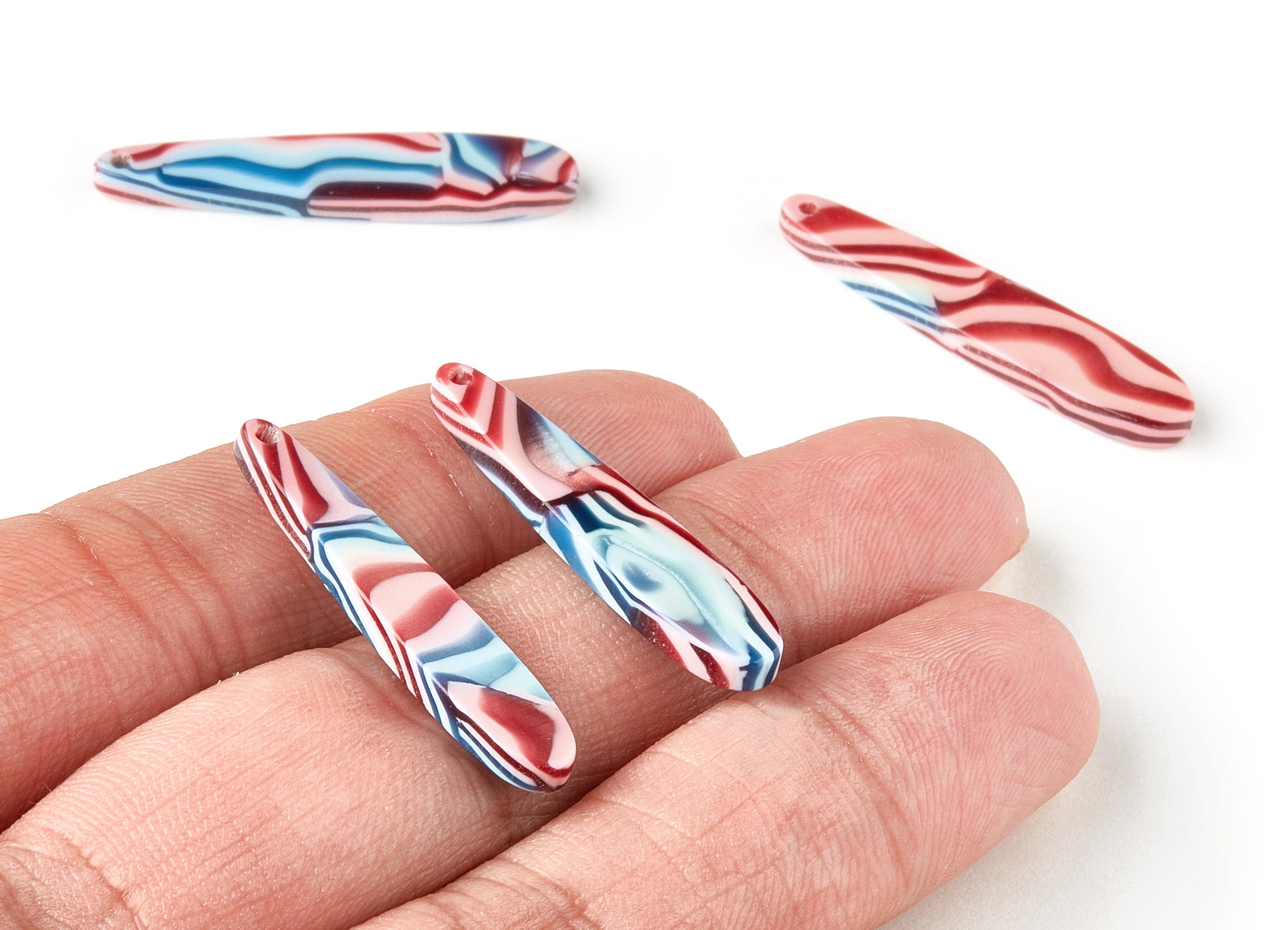 Acetate Stick Charms - Stick Earring and Pendant - Jewelry Making - Earring Findings - Color Code: A331 - 33.74x7.12x2.55mm - AC1644-A331 - DOMEDBAZAAR