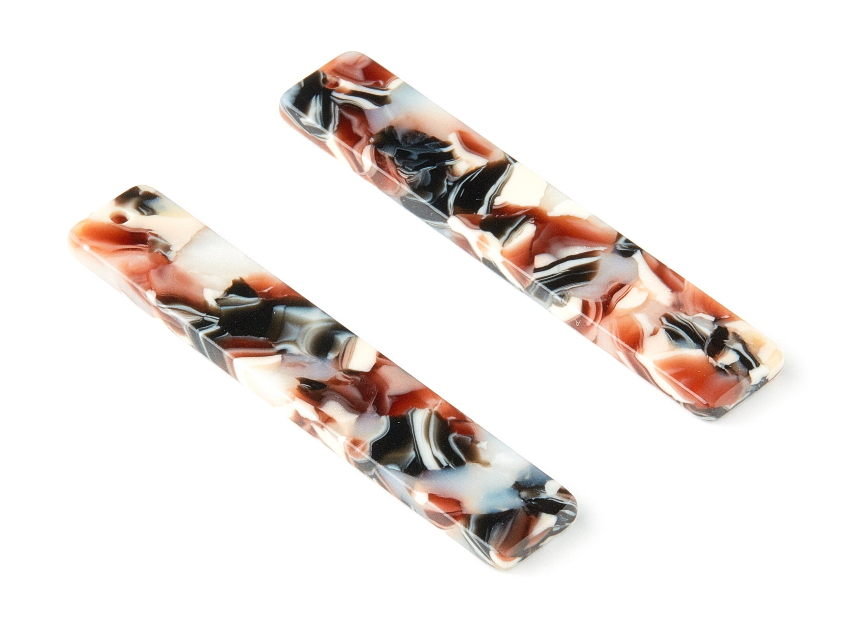 Acetate Stick & Bar Charms - Stick Earrings and Pendant - Earring Findings - Color Code: A51 - 50.62x9.67x2.66mm - AC1091-A51 - DOMEDBAZAAR