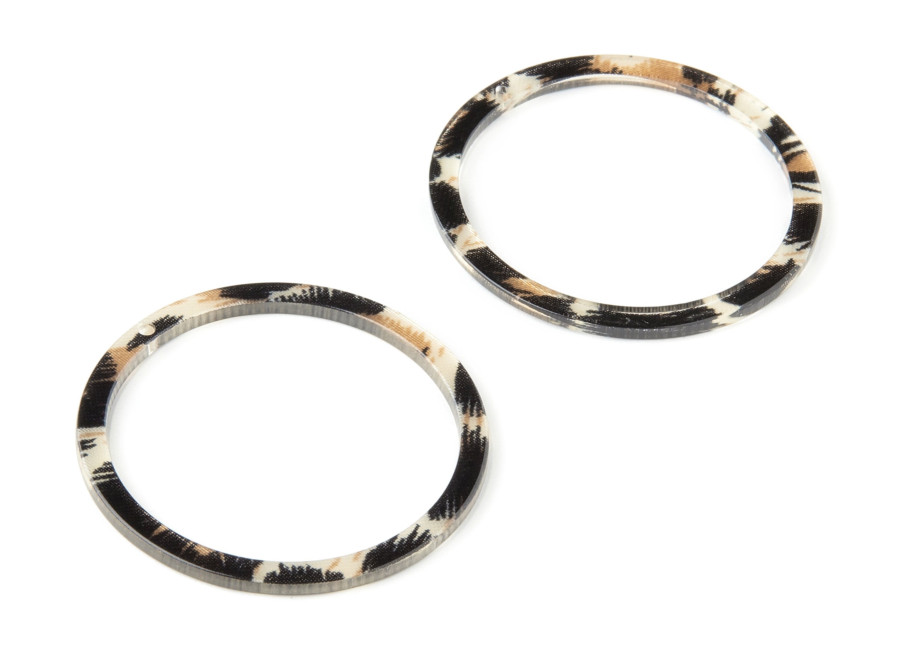 Acetate Circle Charms - Circle Earrings and Pendant - Earring Findings - 1 Hole - Color Code: A266 - 44.52x44.52x2.47mm - AC1126-A266 - DOMEDBAZAAR