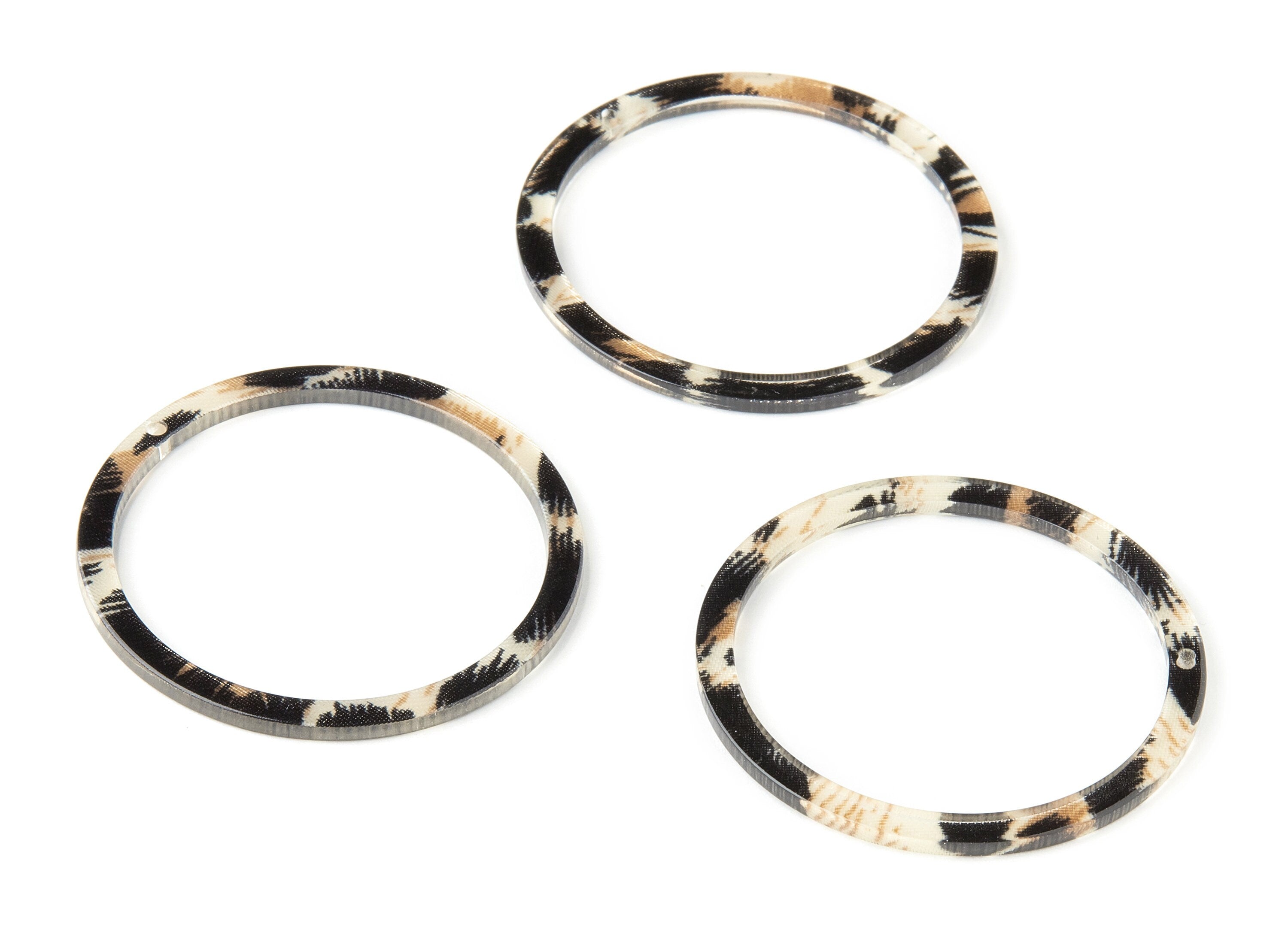 Acetate Circle Charms - Circle Earrings and Pendant - Earring Findings - 1 Hole - Color Code: A266 - 44.52x44.52x2.47mm - AC1126-A266 - DOMEDBAZAAR