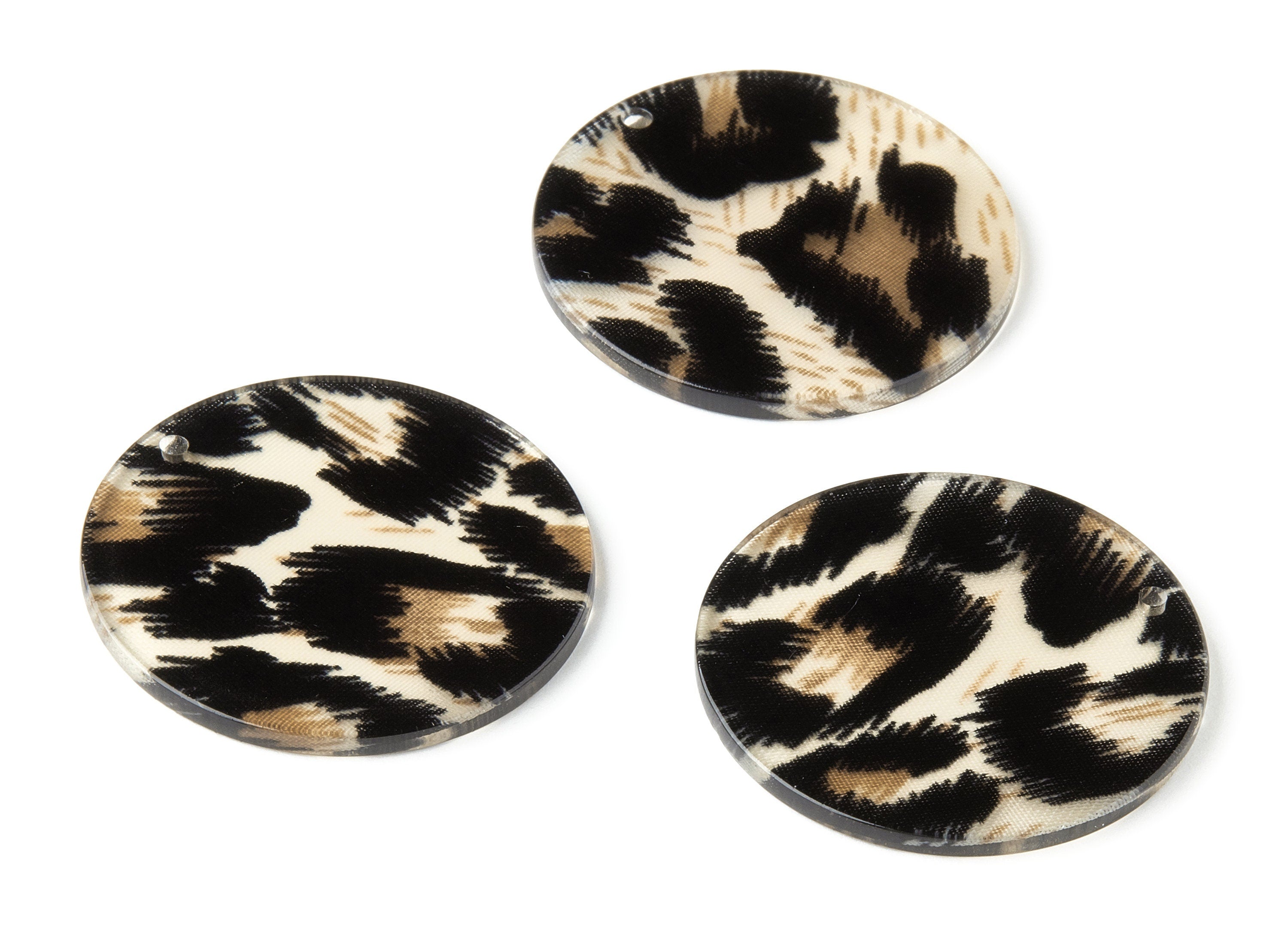 Acetate Round Charms - Coin Earrings and Pendant - Earring Findings - Jewelry Supplys - Color Code: A266 - 34.02x34.02x2.38mm - AC1135-A266 - DOMEDBAZAAR