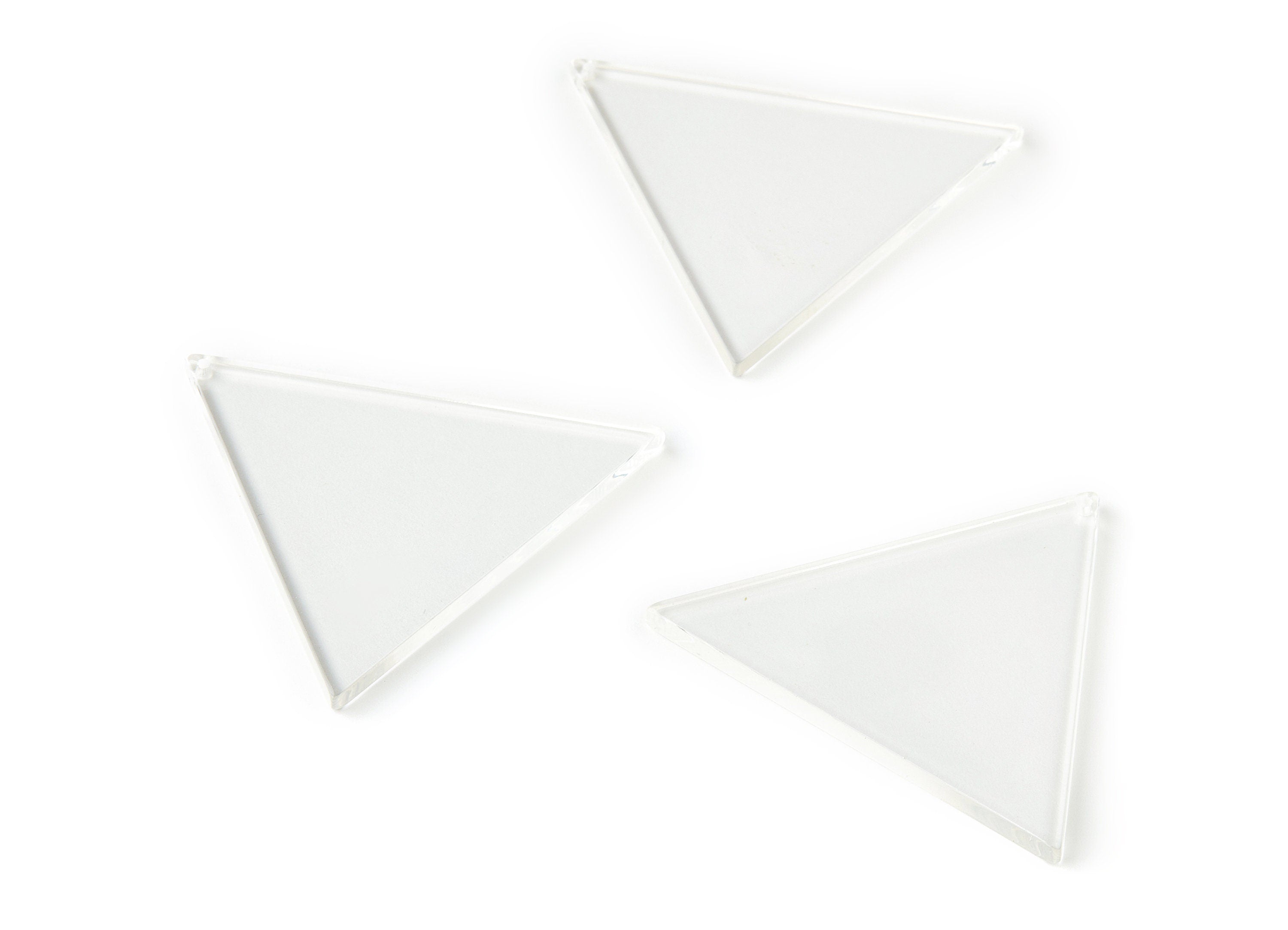 Acrylic Triangle Charms - Triangle Earrings and Pendant - Earring Findings - Color Code:A63 - 49.87x43.62x2.9mm - AC1667-A63 - DOMEDBAZAAR