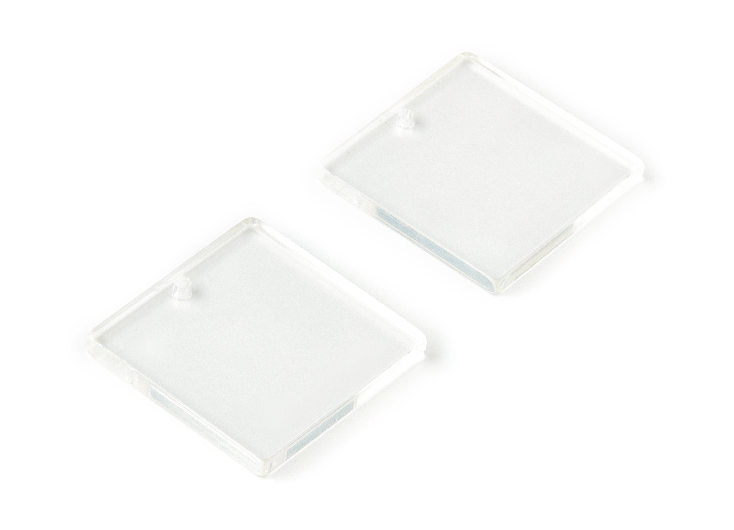 Acrylic Square Charms - Square Earrings and Pendant - Earring Findings - Jewelry Supplies - Color Code: A63 - 25.3x25.3x2.61mm - AC1664-A63 - DOMEDBAZAAR