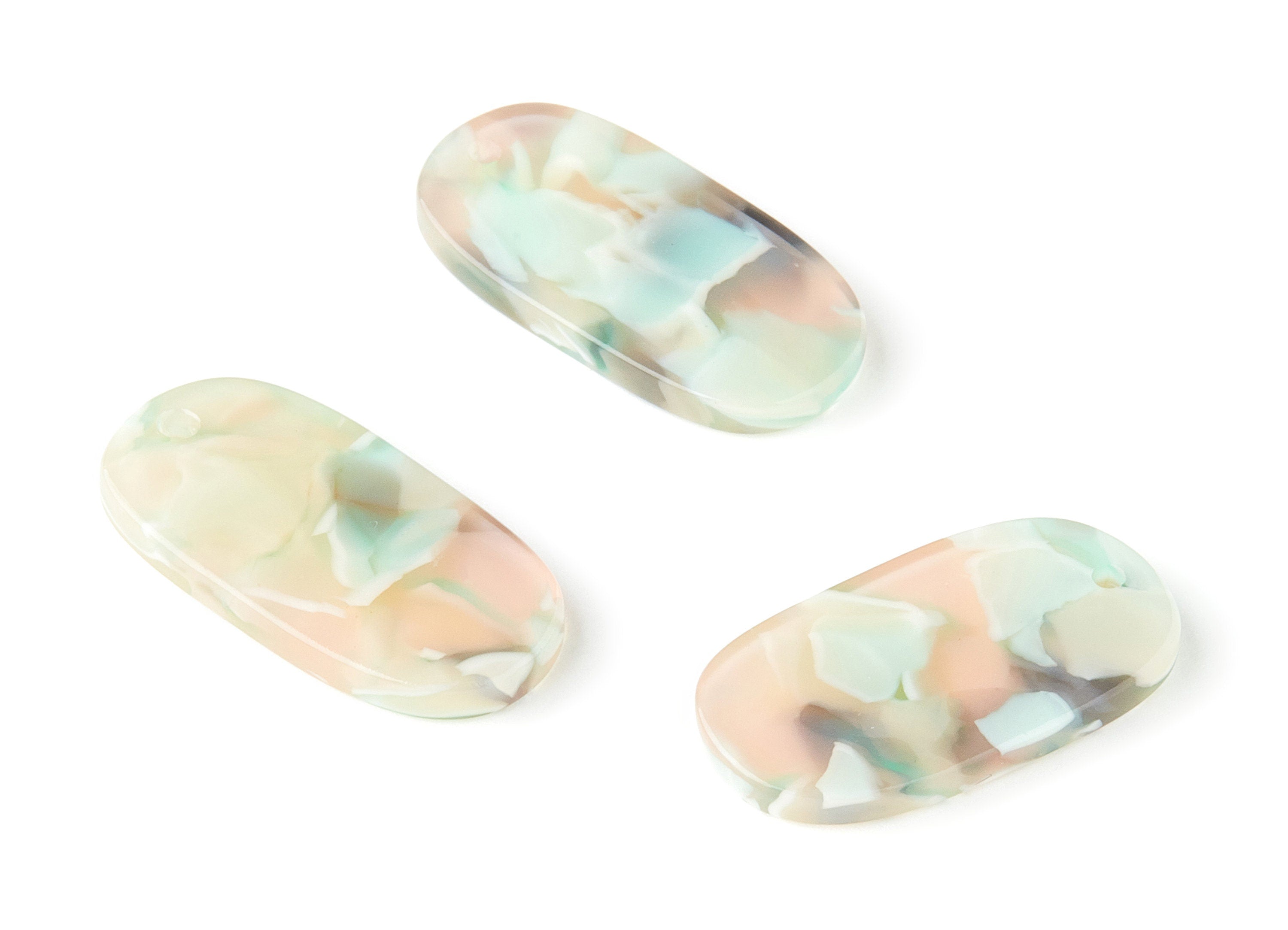 Acetate Oval Charms - Oval Earrings and Pendant - Earring Findings - Jewelry Supplys - Color Code:A265 - 26.42x14.07x2.3mm - AC1156-A265 - DOMEDBAZAAR