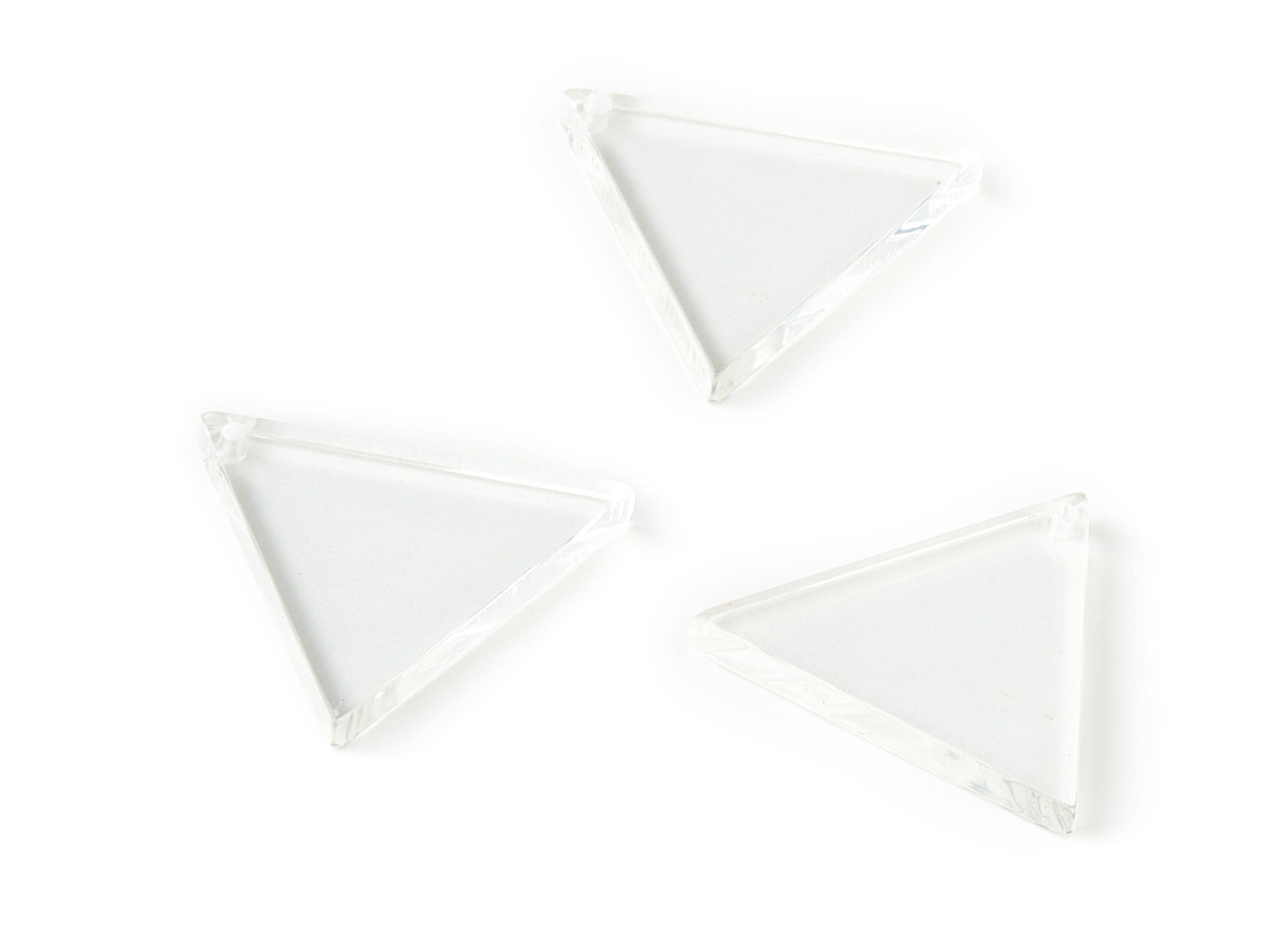 Acrylic Triangle Charms - Triangle Earrings and Pendant - Earring Findings - Color Code: A63 - 24.82x21.81x2.91mm - AC1665-A63 - DOMEDBAZAAR