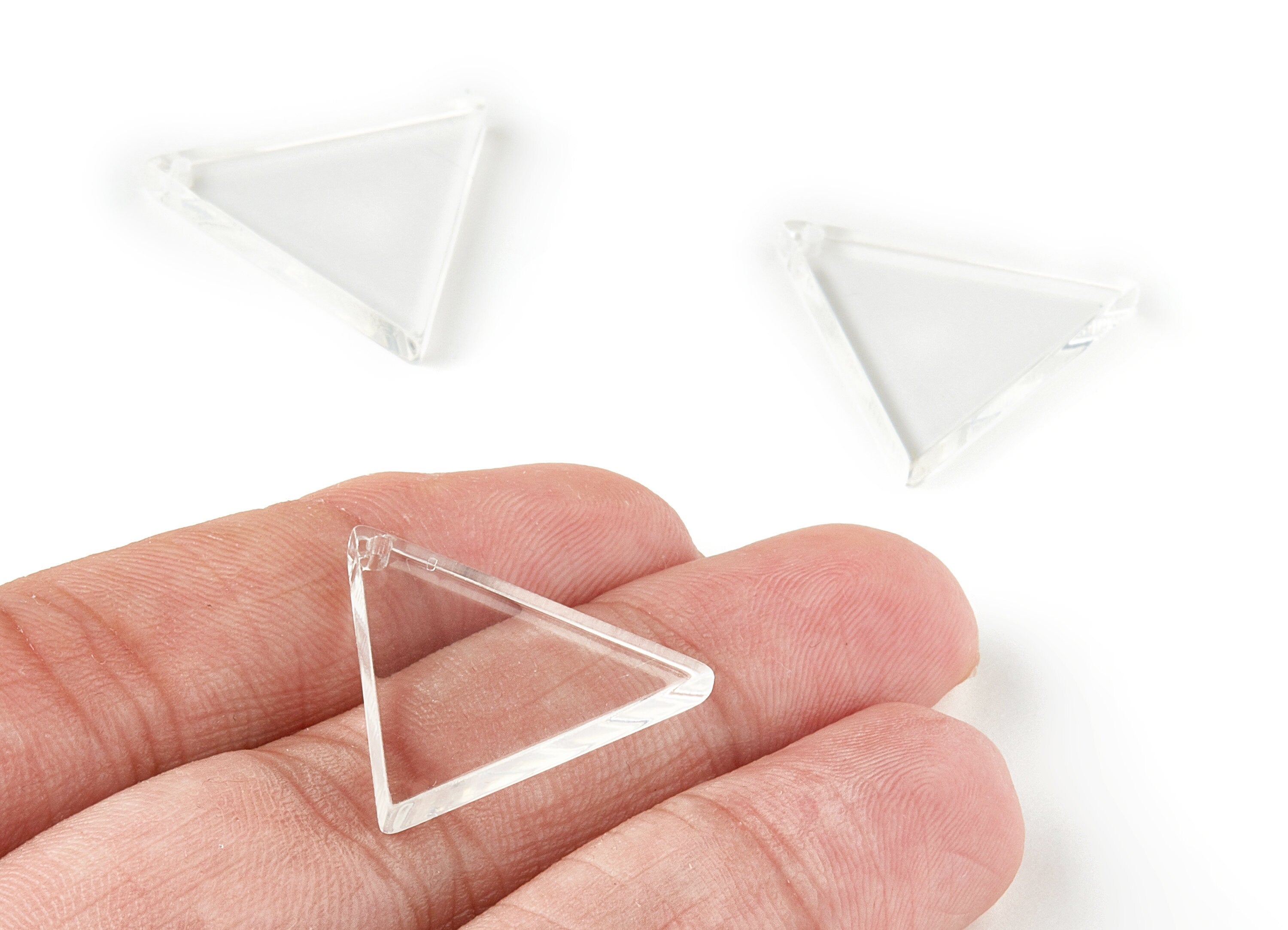 Acrylic Triangle Charms - Triangle Earrings and Pendant - Earring Findings - Color Code: A63 - 24.82x21.81x2.91mm - AC1665-A63 - DOMEDBAZAAR