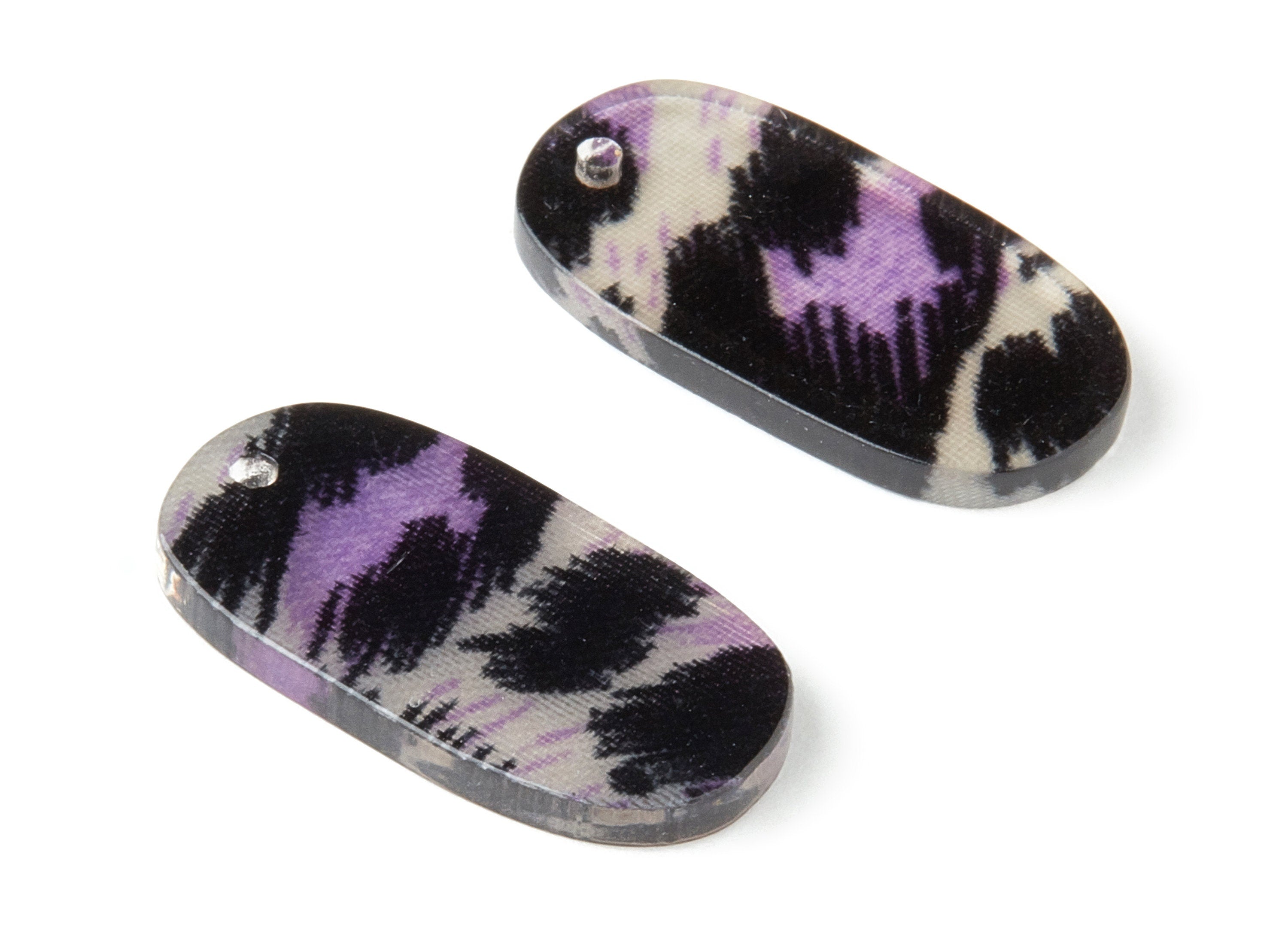 Acetate Oval Charms - Oval Earrings and Pendant - Earring Findings - Jewelry Supplys - Color Code:A296 - 26.42x14.07x2.3mm - AC1156-A296 - DOMEDBAZAAR