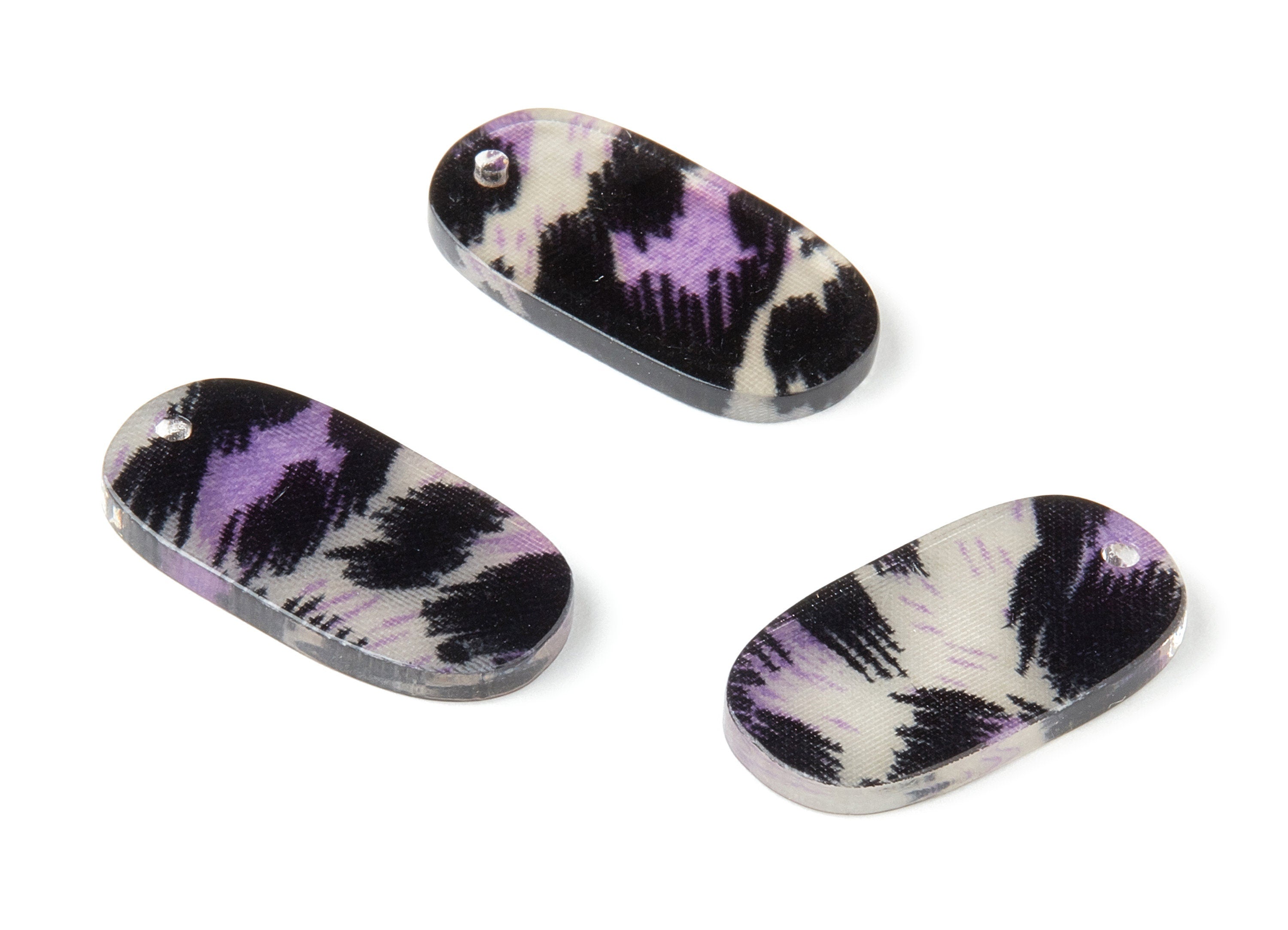 Acetate Oval Charms - Oval Earrings and Pendant - Earring Findings - Jewelry Supplys - Color Code:A296 - 26.42x14.07x2.3mm - AC1156-A296 - DOMEDBAZAAR