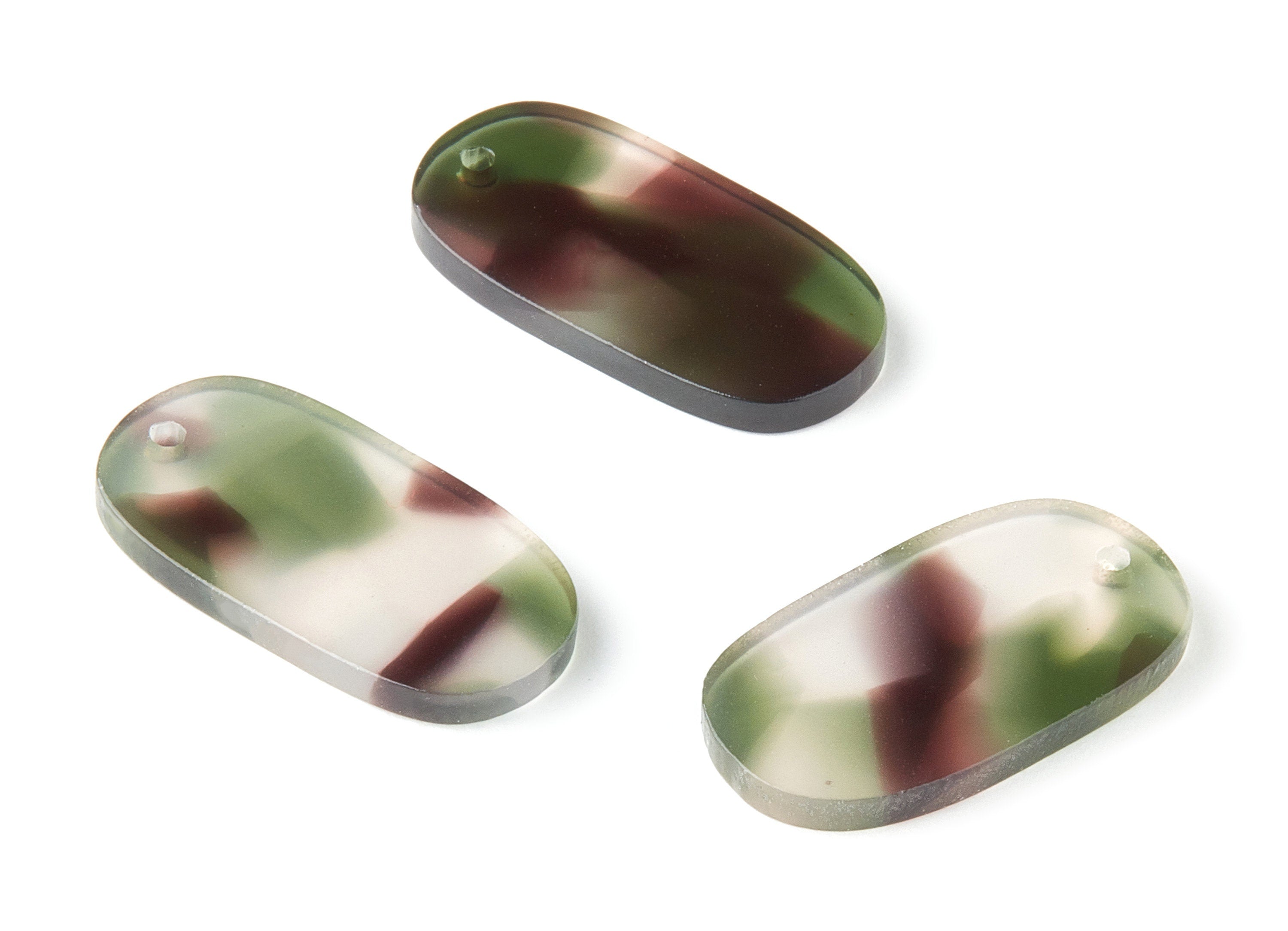 Acetate Oval Charms - Oval Earrings and Pendant - Earring Findings - Jewelry Supplys - Color Code:A349 - 26.42x14.07x2.3mm - AC1156-A349 - DOMEDBAZAAR