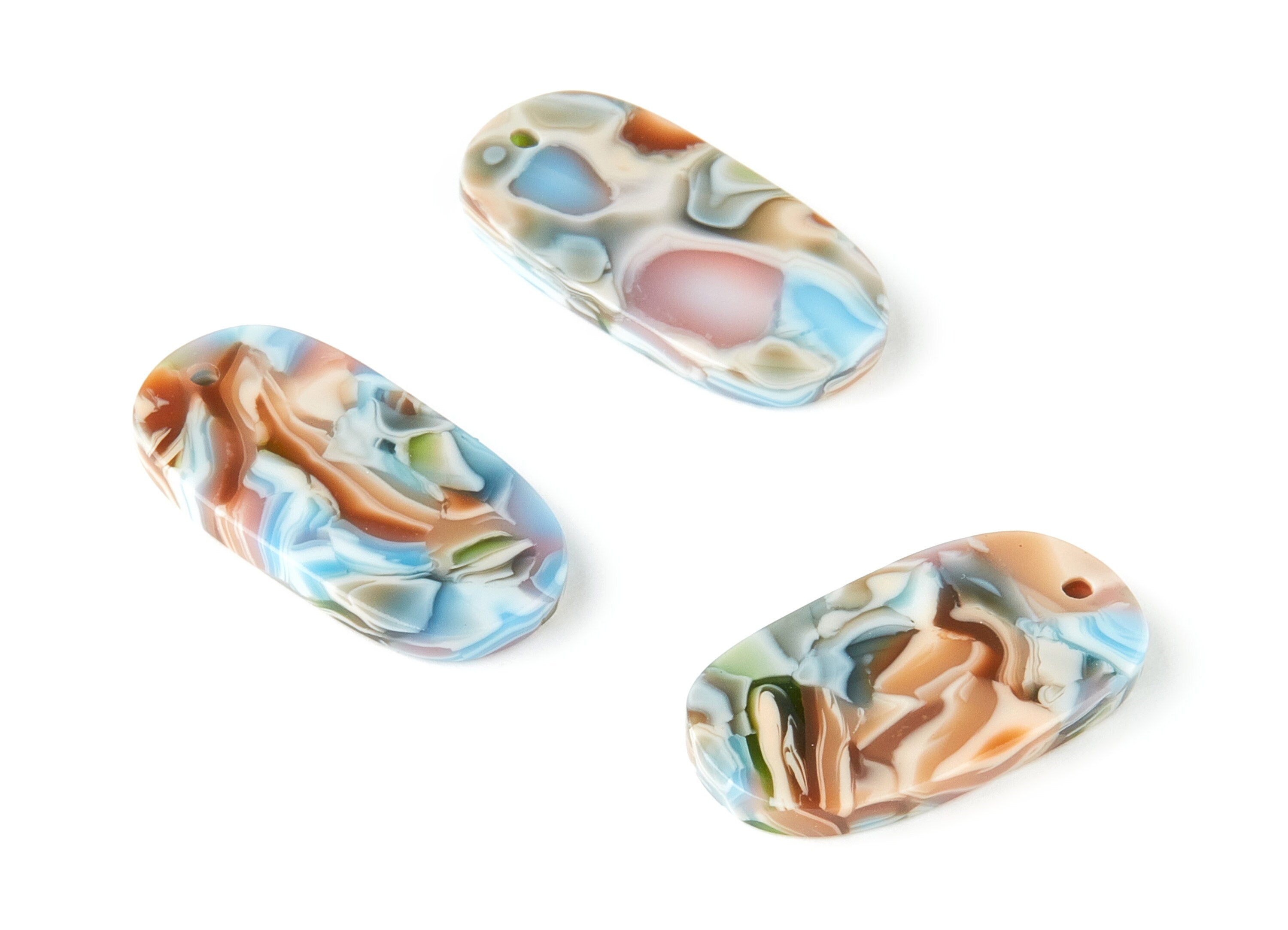 Acetate Oval Charms - Oval Earrings and Pendant - Earring Findings - Jewelry Supplys - Color Code:A240 - 26.42x14.07x2.3mm - AC1156-A240 - DOMEDBAZAAR