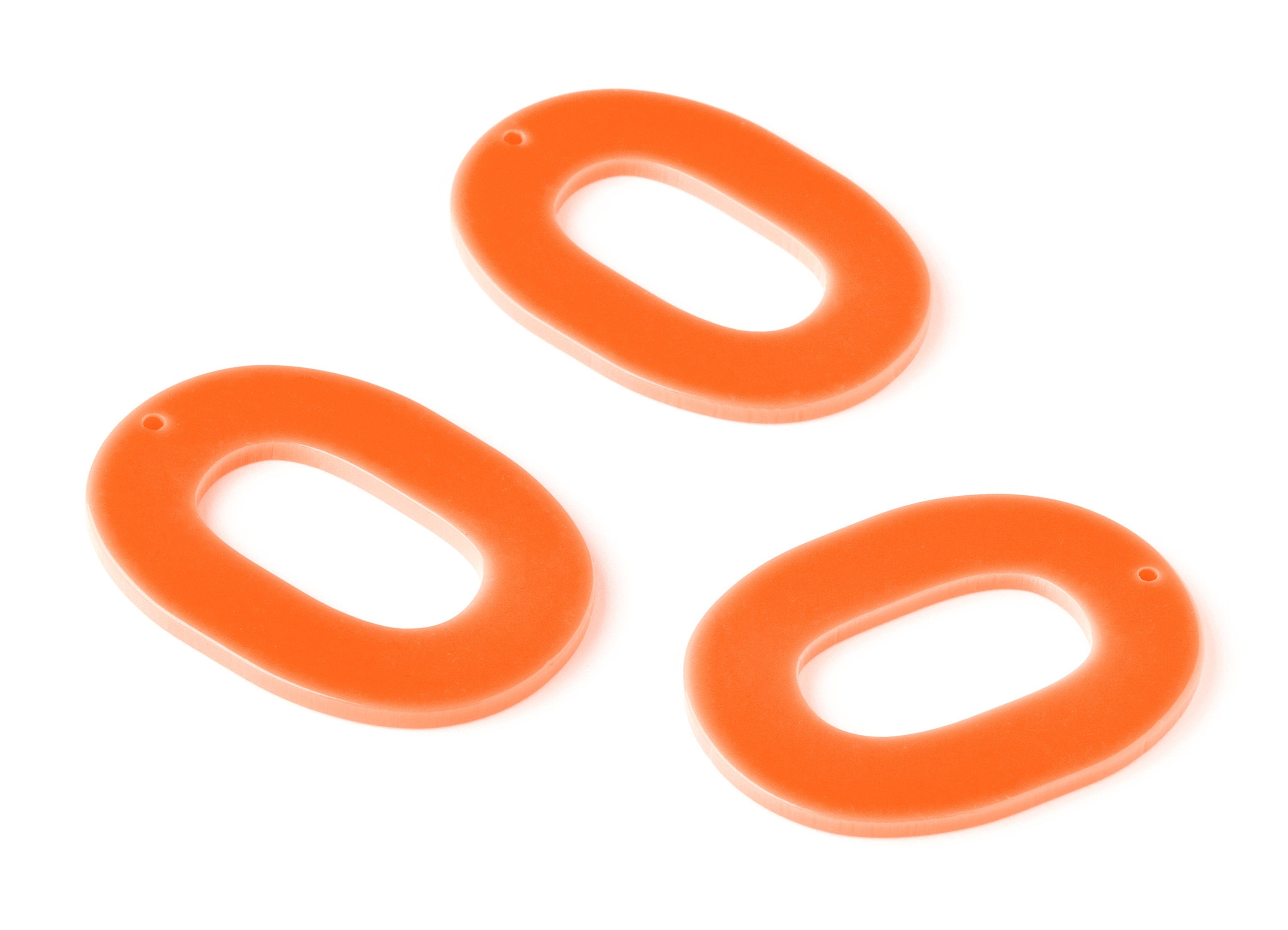 Acrylic Oval Charms - Oval Earrings and Pendant - Earring Findings - Jewelry Supplys - Color Code:A350 - 46.74x34.38x2.58mm - AC1065-A350 - DOMEDBAZAAR