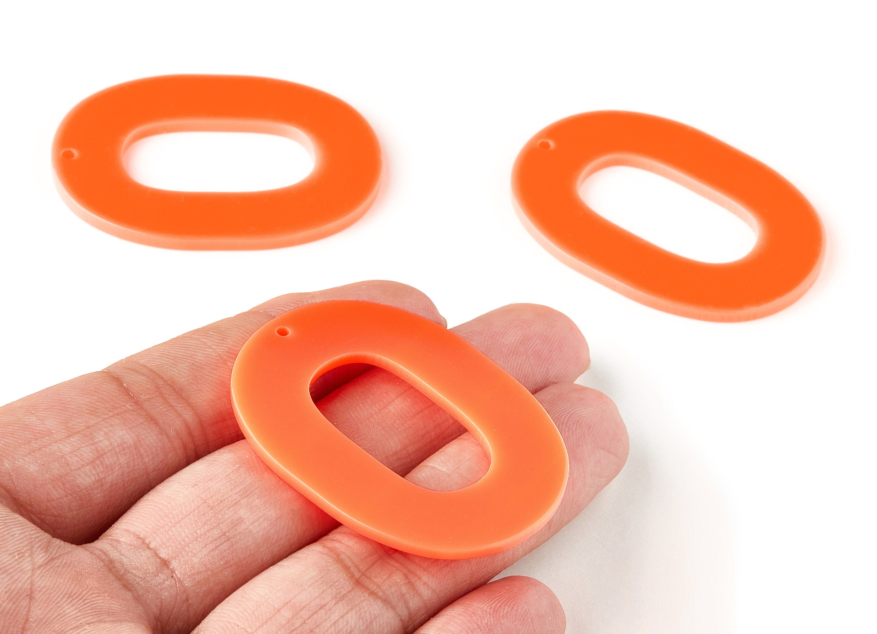 Acrylic Oval Charms - Oval Earrings and Pendant - Earring Findings - Jewelry Supplys - Color Code:A350 - 46.74x34.38x2.58mm - AC1065-A350 - DOMEDBAZAAR