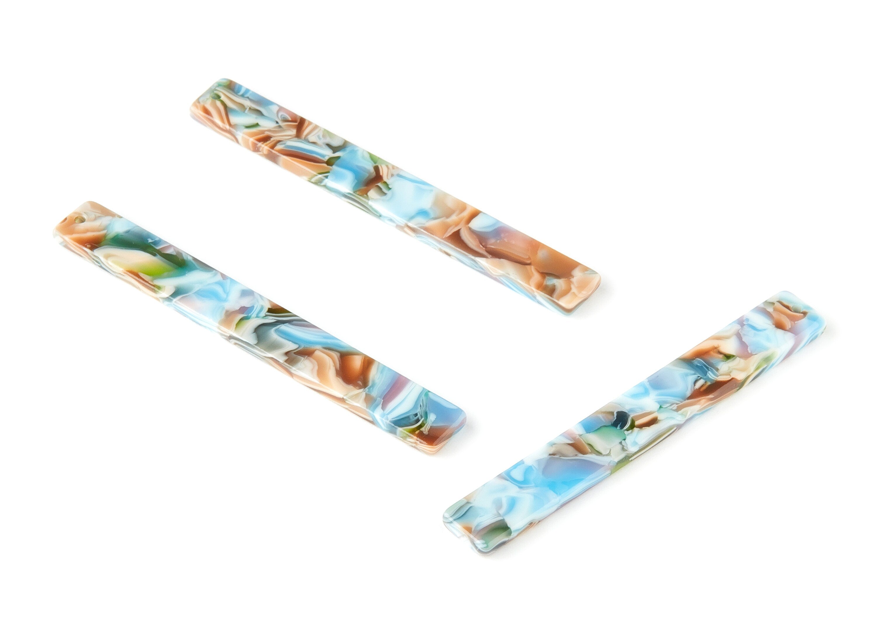 Acetate Stick Charms - Bar Earrings and Pendant - Earring Findings - Jewelry Supplys - Color Code: A240 - 59.7x7.8x2.5mm - AC1049-A240 - DOMEDBAZAAR