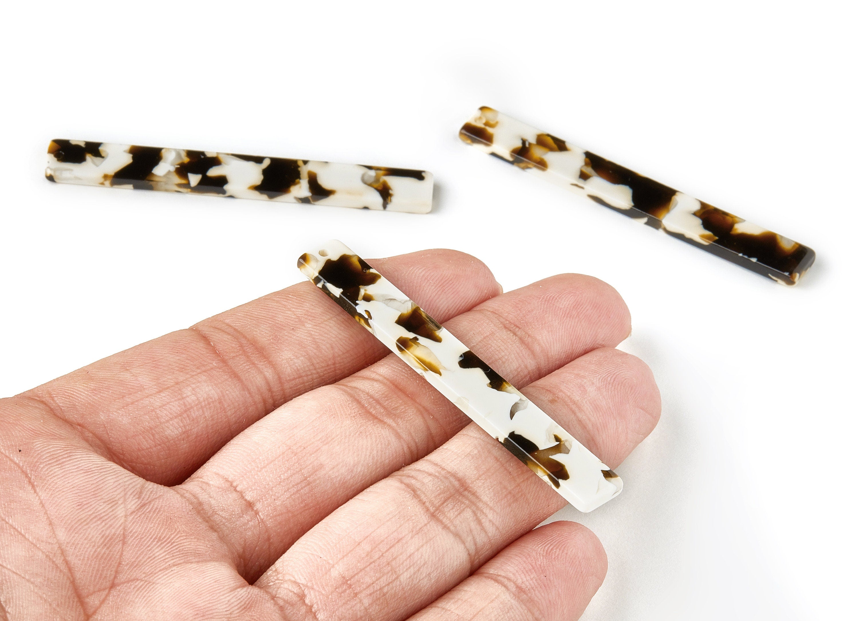 Acetate Stick Charms - Bar Earrings and Pendant - Earring Findings - Jewelry Supplys - Color Code: A257 - 59.7x7.8x2.5mm - AC1049-A257 - DOMEDBAZAAR