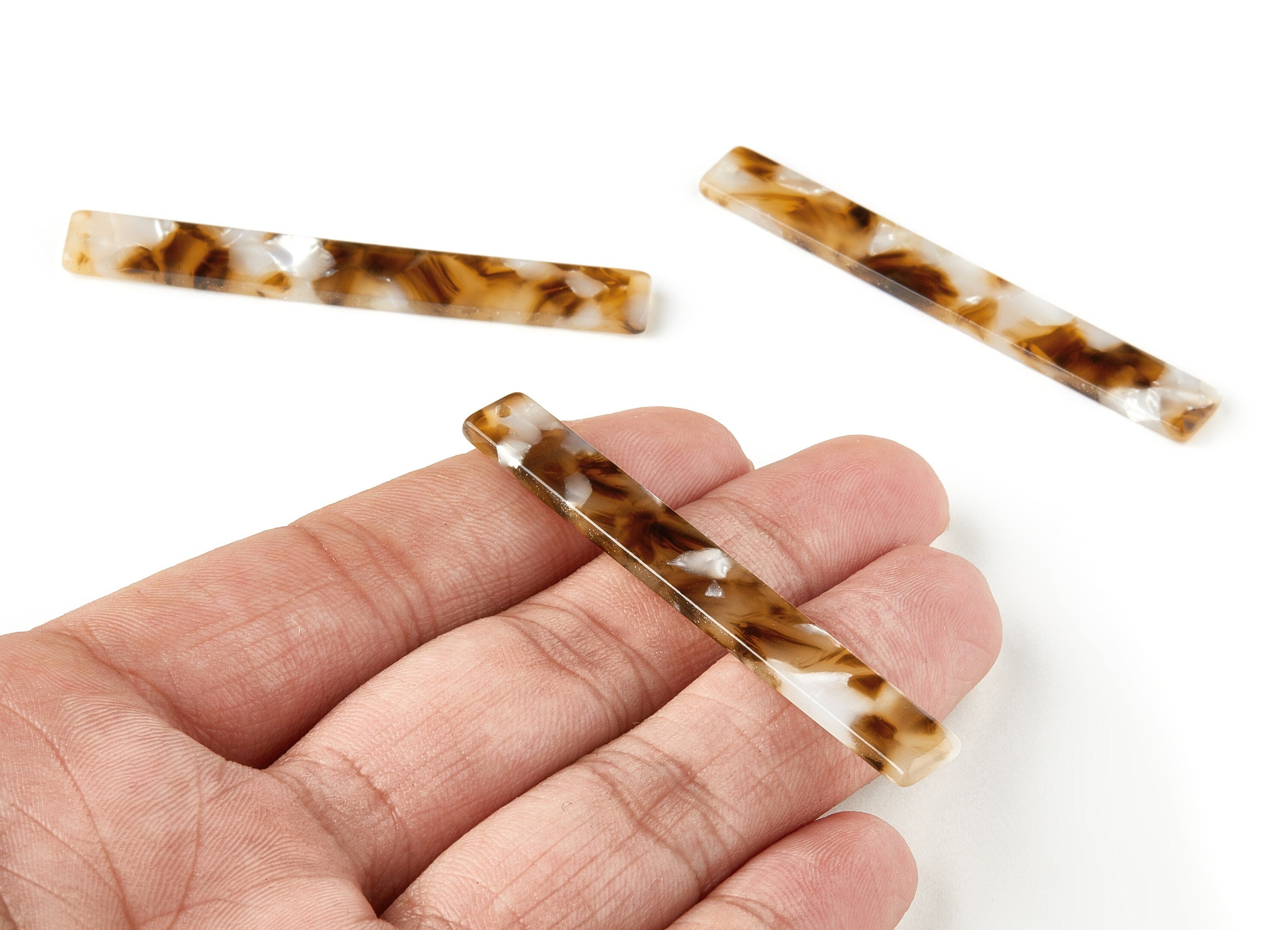 Acetate Stick Charms - Bar Earrings and Pendant - Earring Findings - Jewelry Supplys - Color Code: A351 - 59.7x7.8x2.5mm - AC1049-A351 - DOMEDBAZAAR