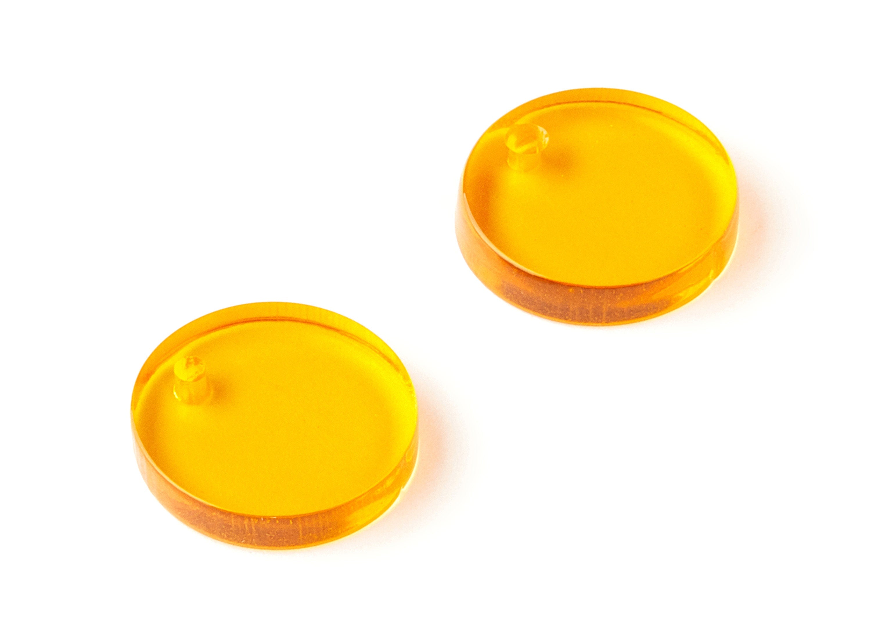 Acrylic Coin Charms - Round Earrings and Pendant - Earring Findings - Jewelry Supplys - Color Code: A71 - 14.7x14.7x2.9mm - AC1064-A71 - DOMEDBAZAAR