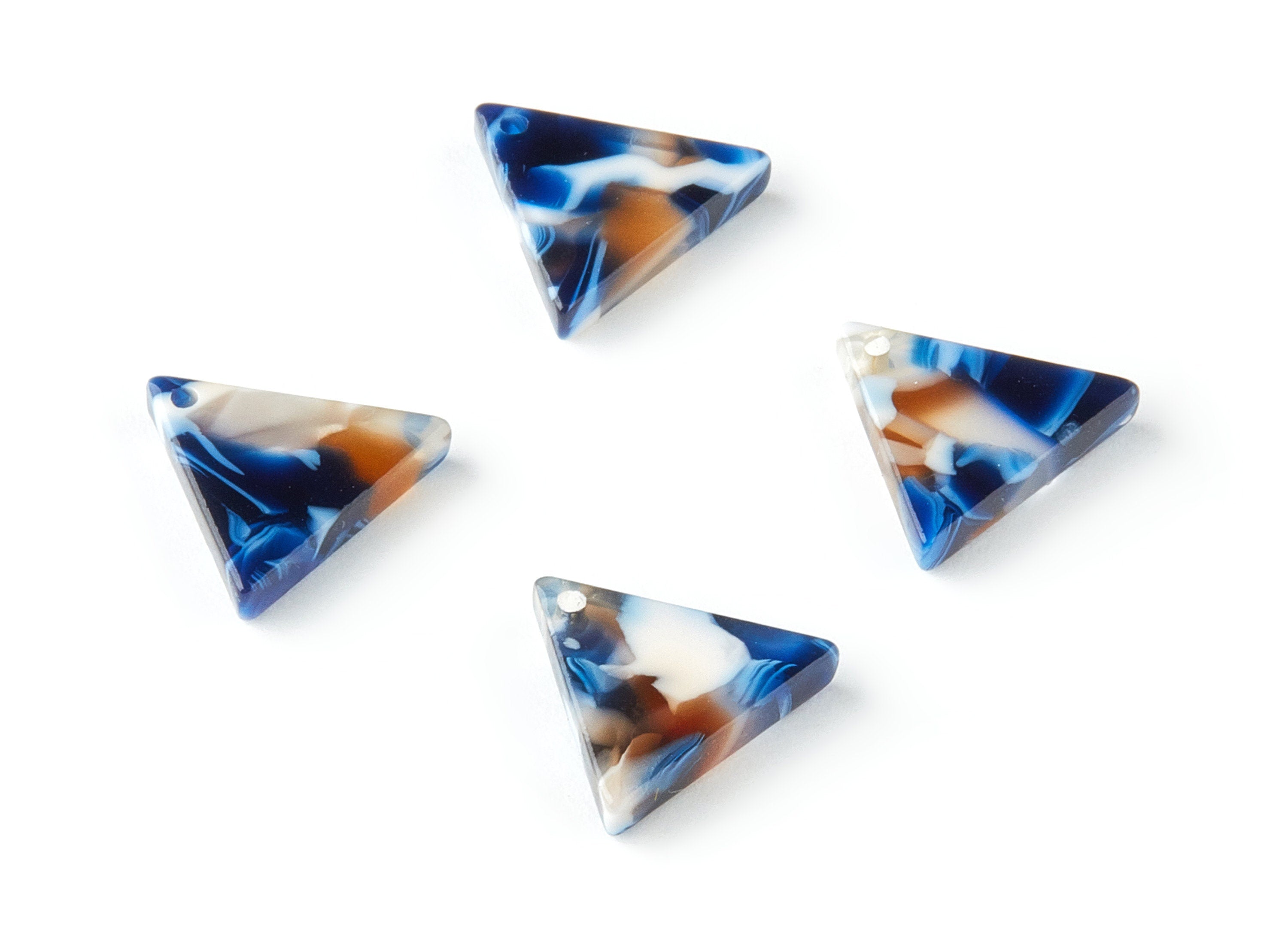 Acetate Triangle Charms - Triangle Earrings and Pendant - Earring Findings - Color Code: A19 - 13.39x11.98x2.61mm - AC1674-A19 - DOMEDBAZAAR