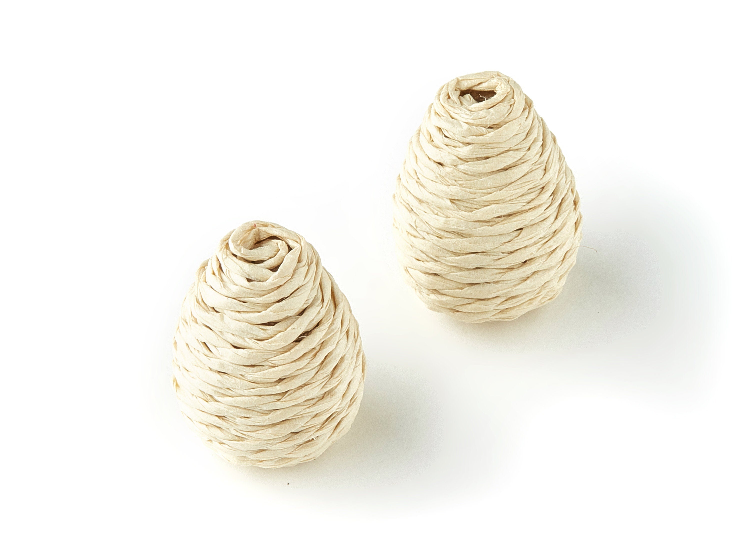 Handwoven Rattan Cone Charms - Cone Rattan Earrings and Pendant - Woven Straw Earrings - Jewelry Handmade - 23.36x17.16mm - RT1212 - DOMEDBAZAAR