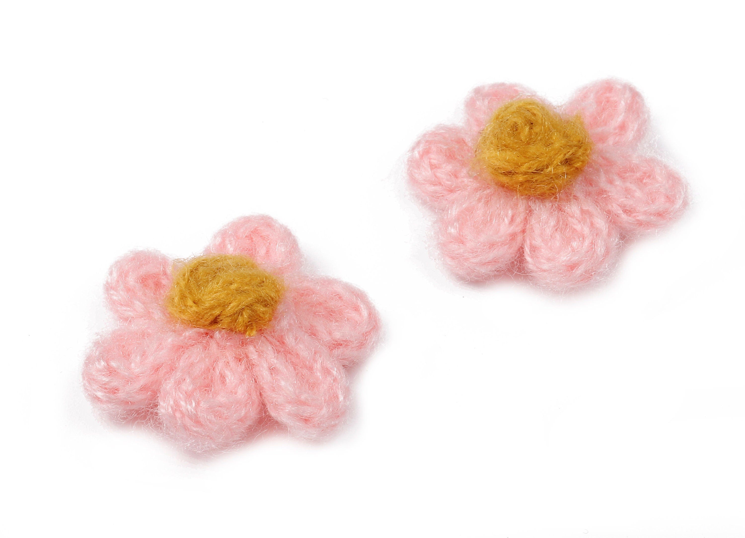 Crochet Flower Earrings - Knit Weaving Flower Earrings - Crochet Flower Pendant - Handmade Flower Earrings - 32.33x32.33x9.91mm - TS1082K - DOMEDBAZAAR