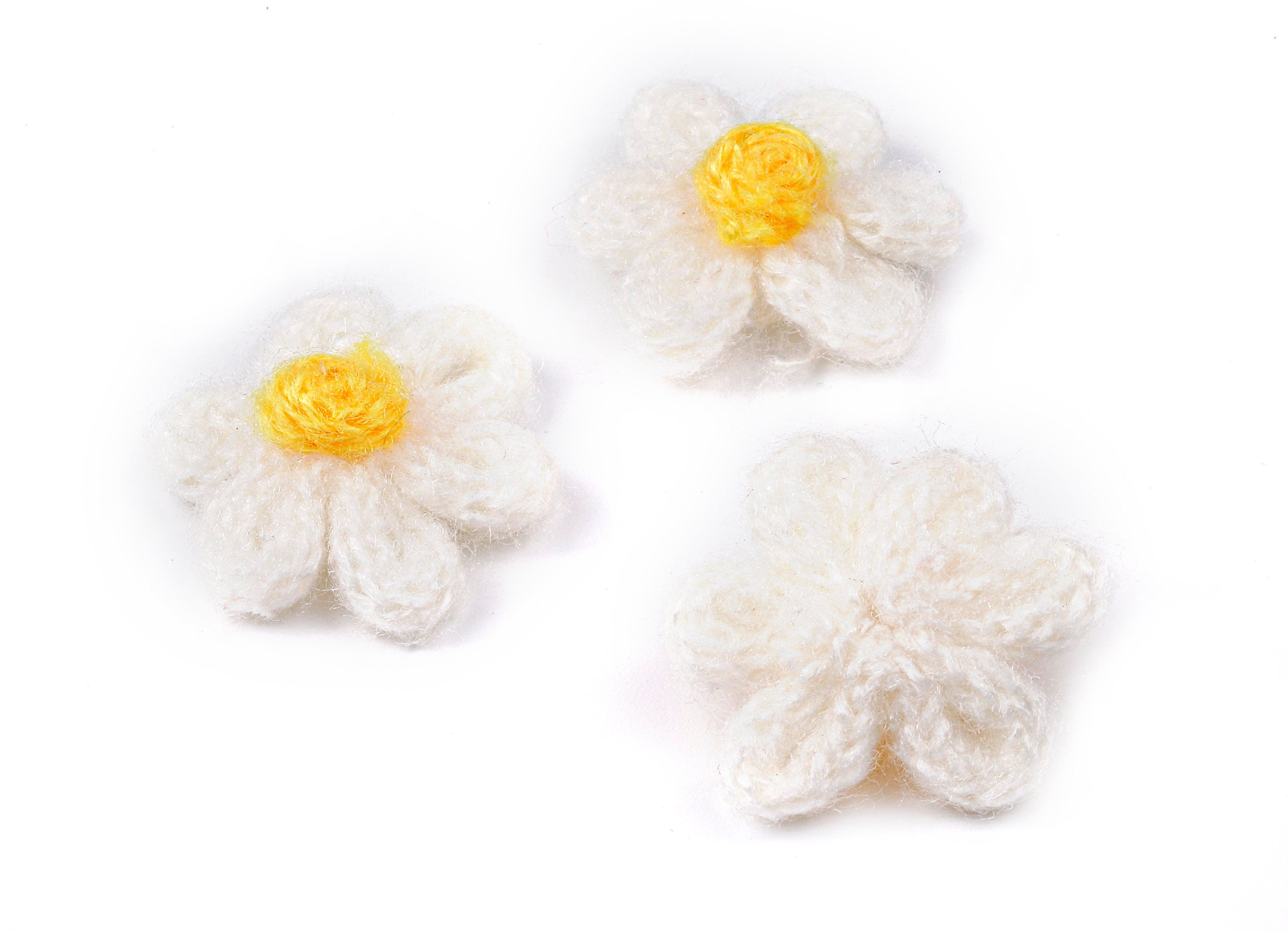 Crochet Flower Earrings - Knit Weaving Flower Earrings - Crochet Flower Pendant - Handmade Flower Earrings - 32.33x32.33x9.91mm - TS1082L - DOMEDBAZAAR