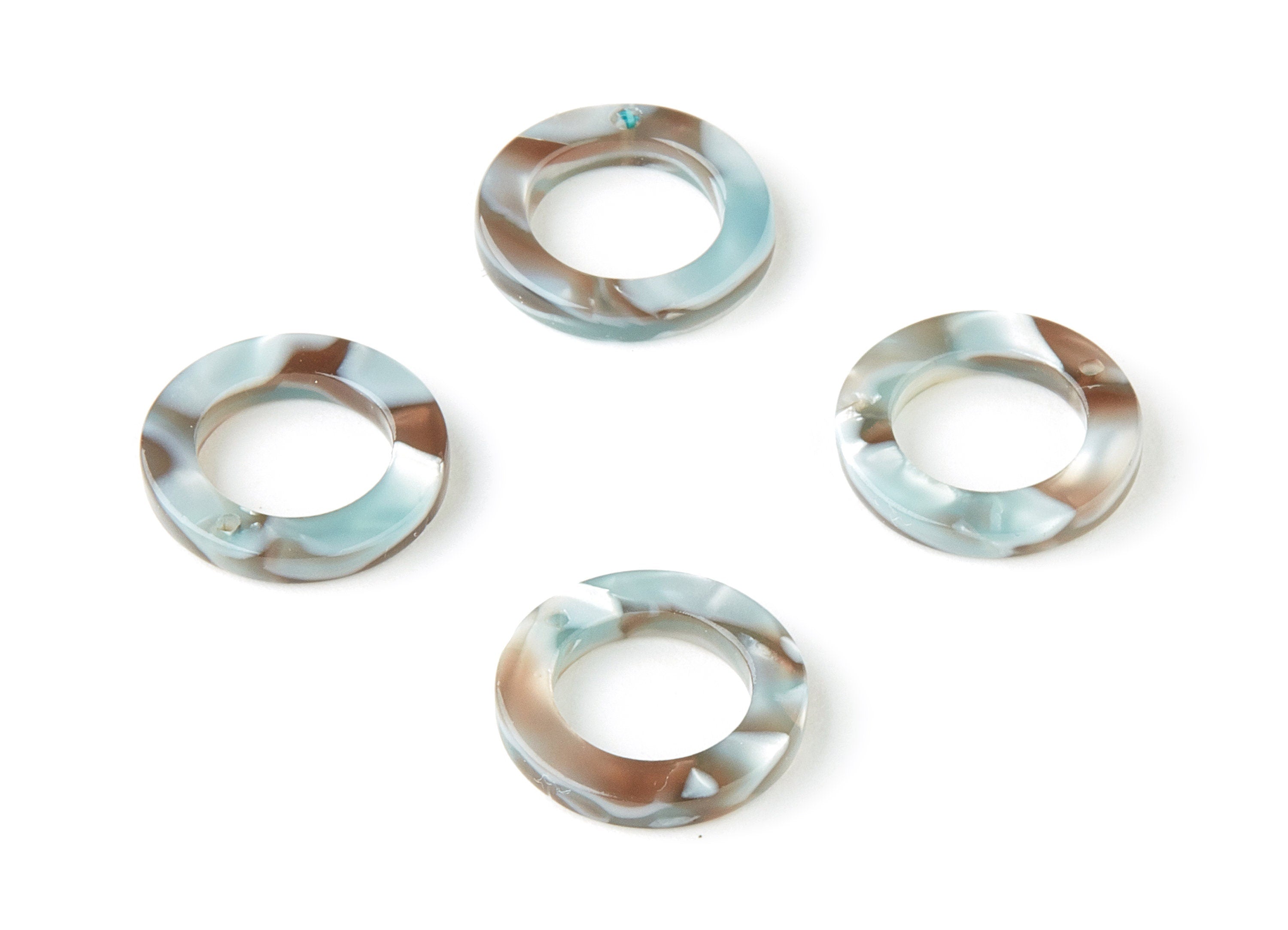 Acetate Circle Charms - Circle Earrings and Pendant - Earring Findings - Jewelry Supplies - Color Code:A20 - 15x15x2.7mm - AC1152-A20 - DOMEDBAZAAR