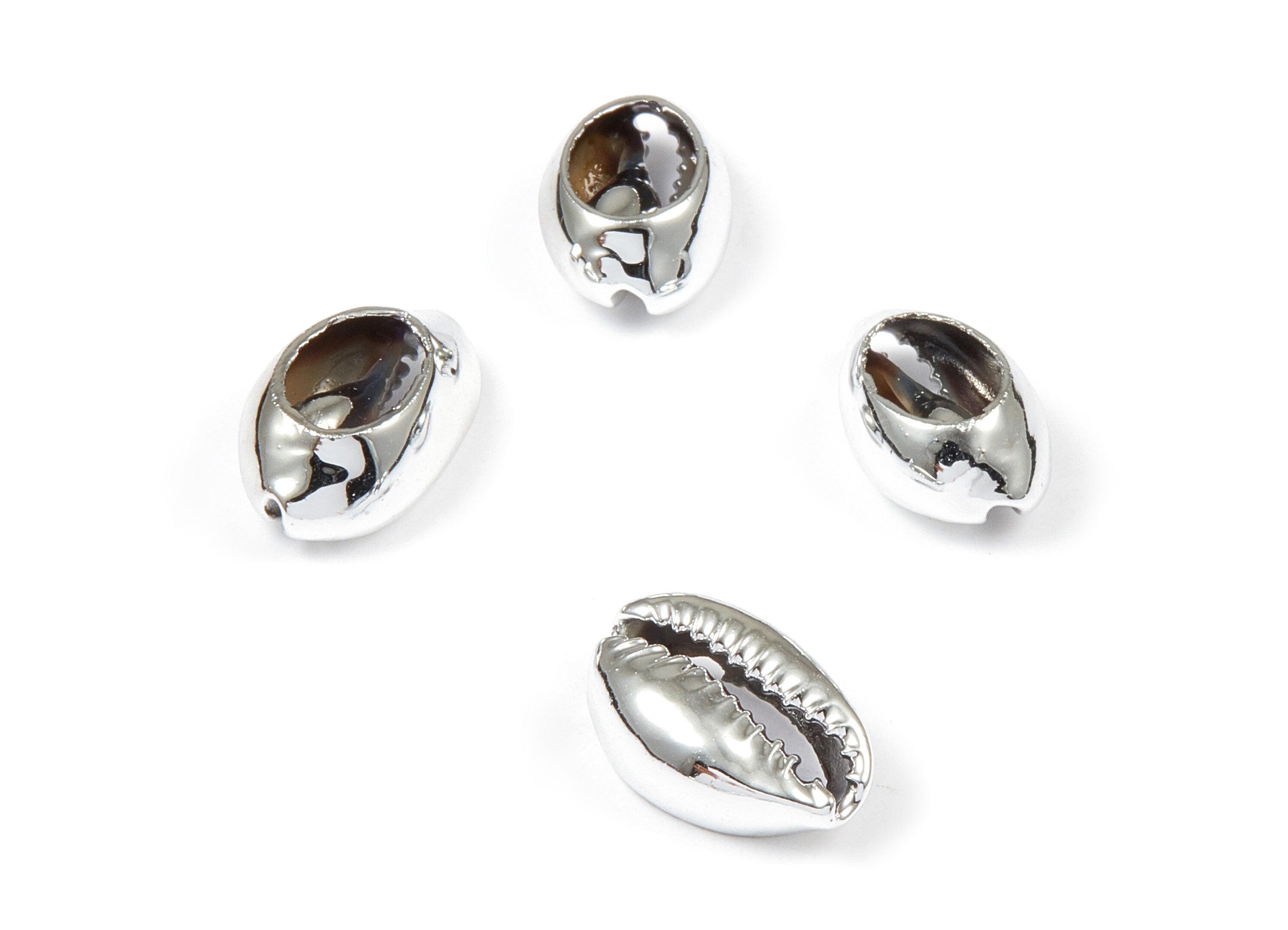 Open Cowrie Charms - Mussel Shell Earrings - Cut Open Seashell Earrings and Pendant - Natural Seashell Earrings - 17.2x11.04x6.37mm - SF1053 - DOMEDBAZAAR