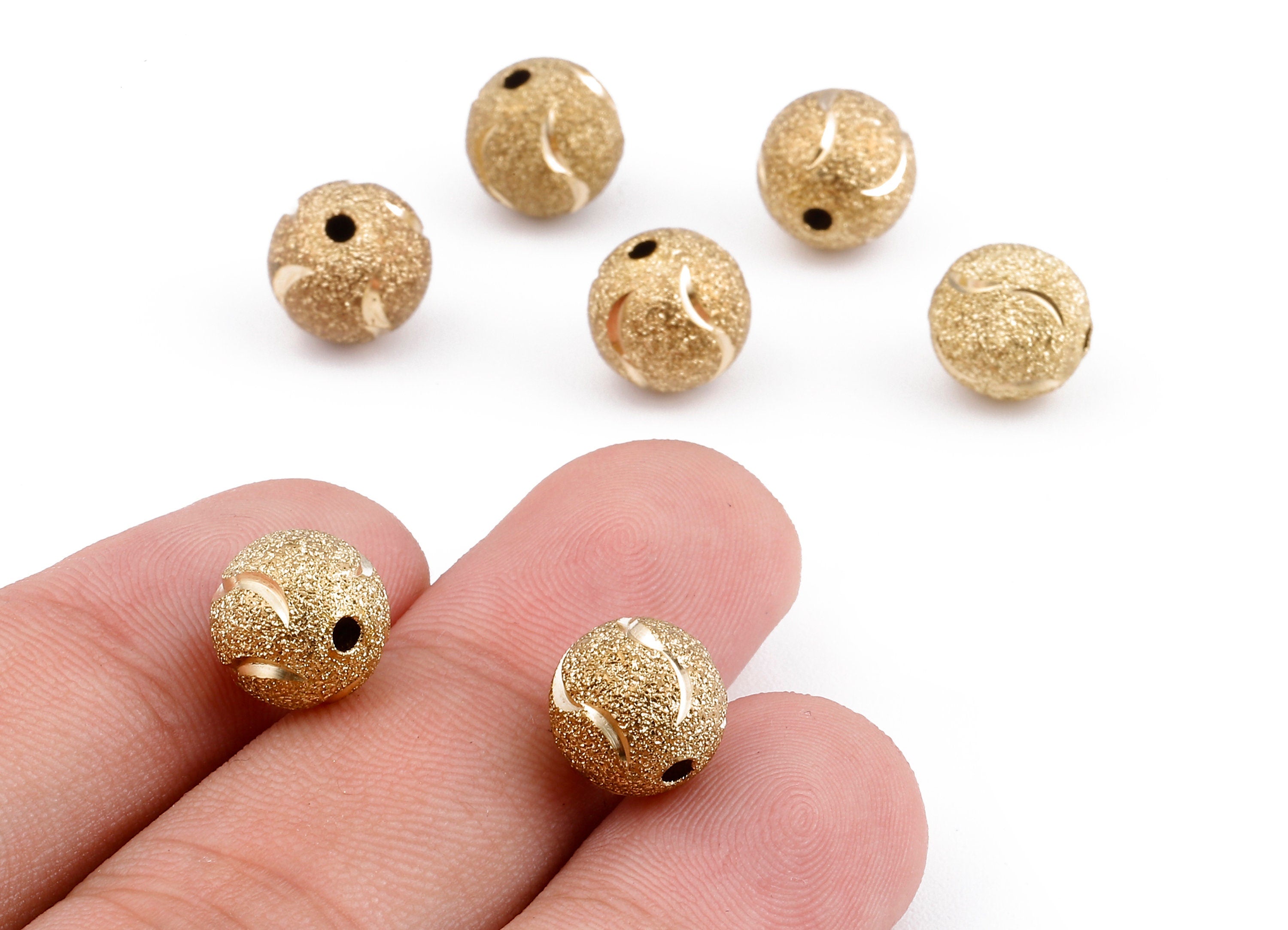 Brass Spacer Ball Beads - Raw Brass Spacer Ball Beads - Necklace Beads - Earring Findings - Jewelry Supplies - 10.12 x9.98mm - PP2315 - DOMEDBAZAAR