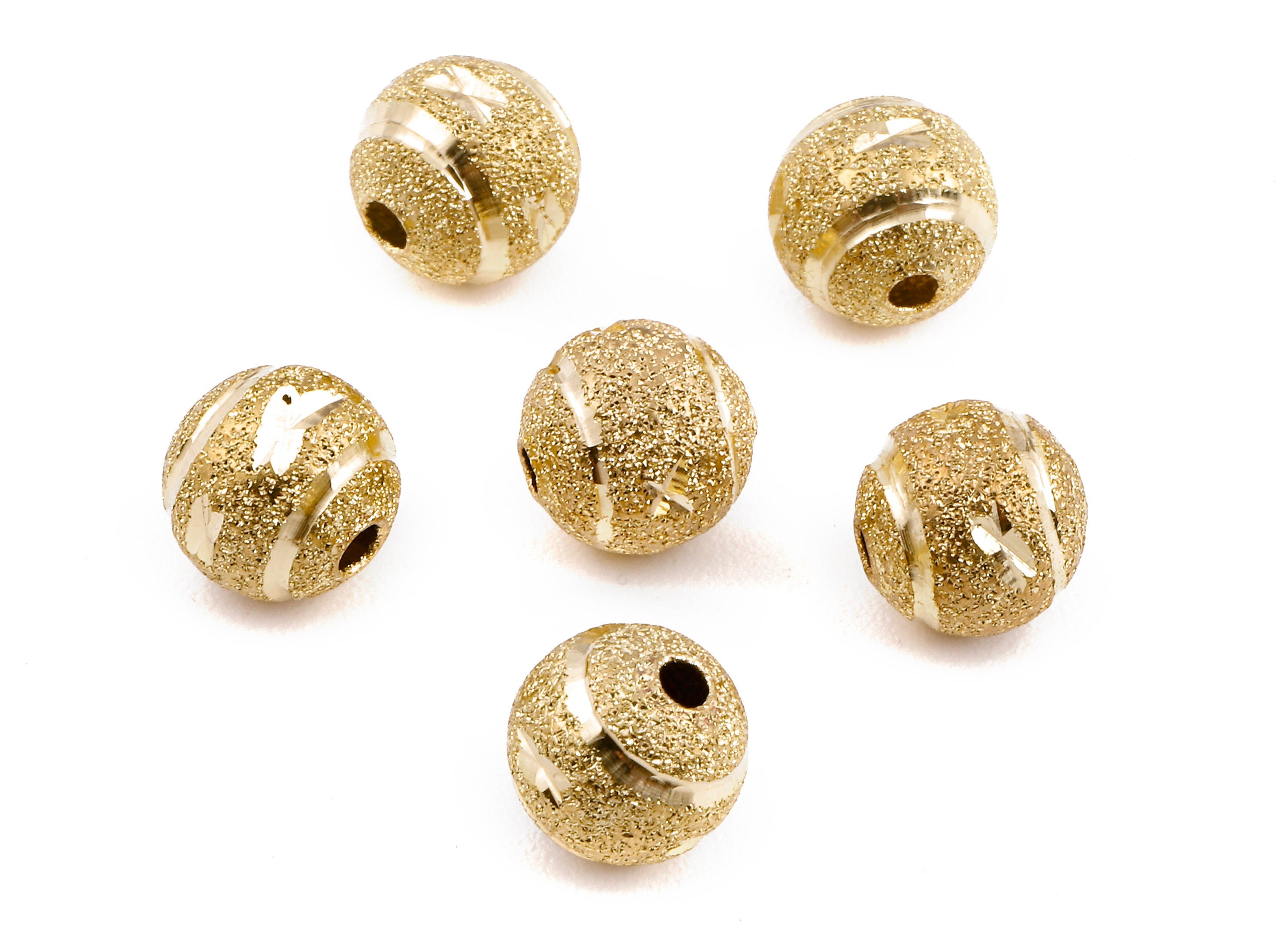 Brass Spacer Ball Beads - Raw Brass Spacer Ball Beads - Necklace Beads - Earring Findings - Jewelry Supplies - 8.05 x8.02mm - PP2305 - DOMEDBAZAAR