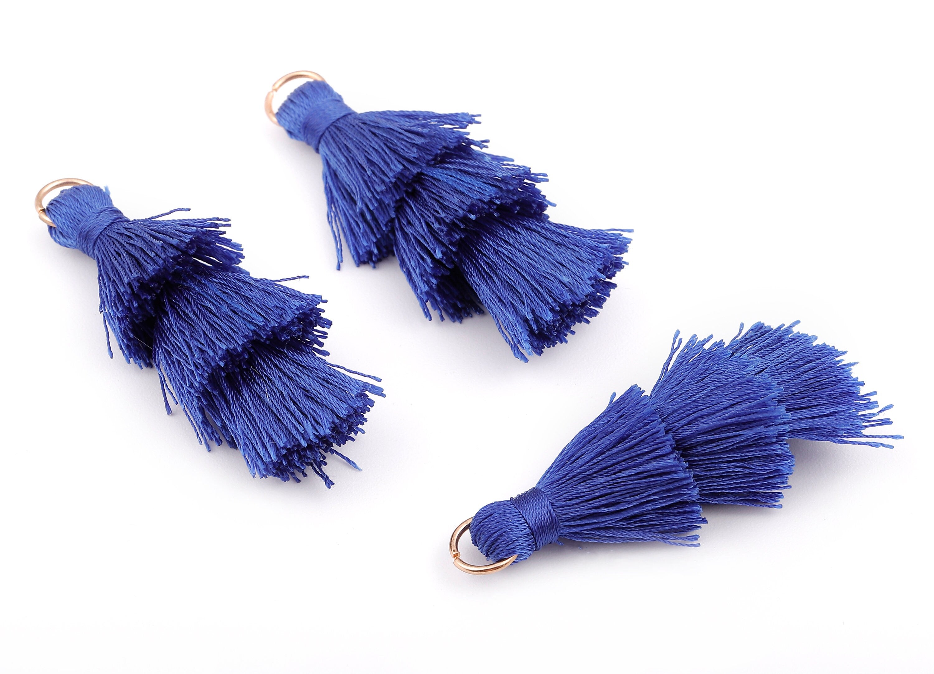 3 Layers Tassel Charms - Tiered Tassel Earrings - Tassels with Iron Jump Ring - TassACels for Earrings and Key Chain - 72.27x13.7mm - TS1060 - DOMEDBAZAAR