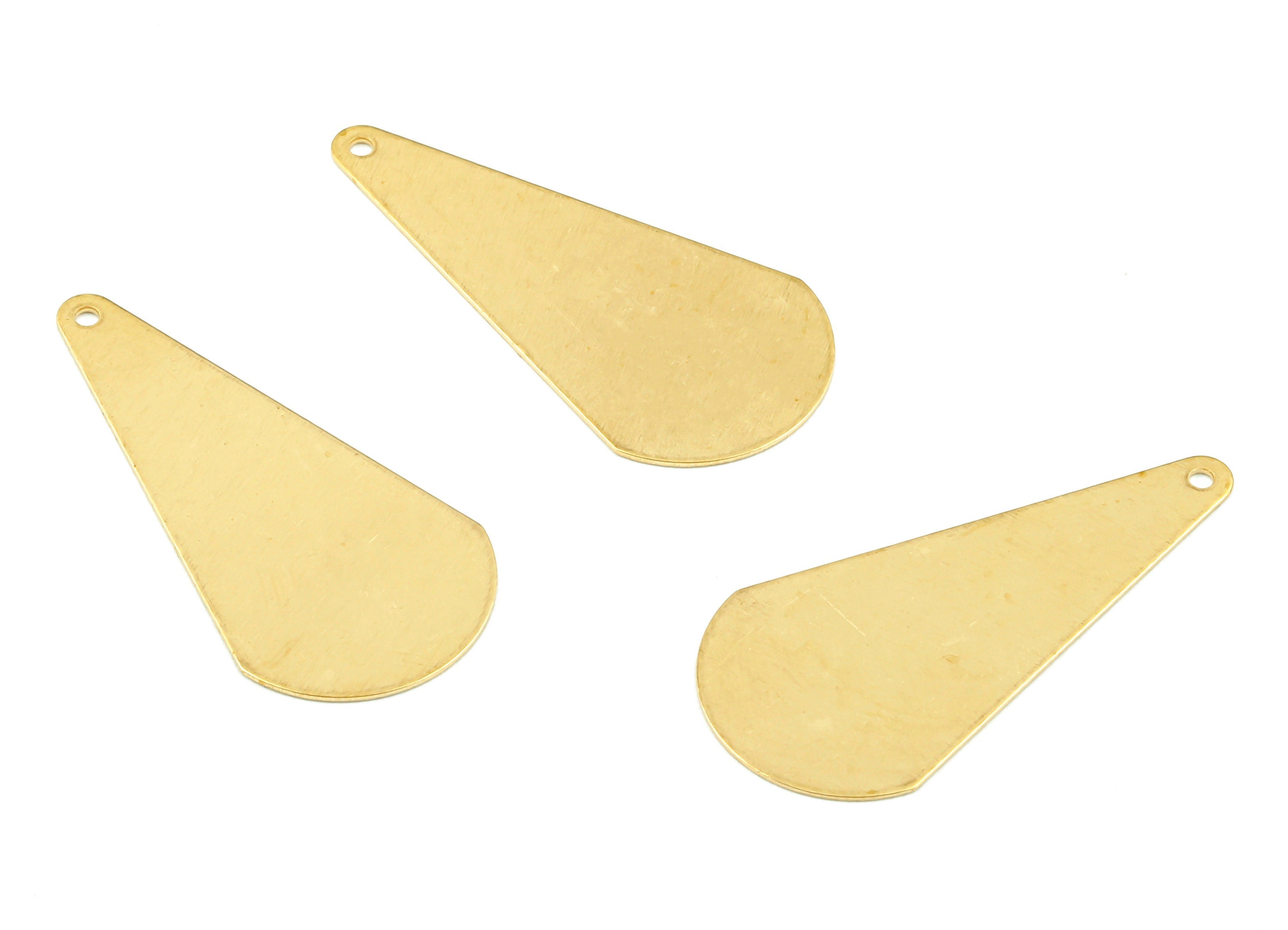 Personalized stamping blank - Brass Drop Charms - Raw Brass Drop Earrings and Pendant - Earring Findings - 37.27x17.93x0.49mm - PP2358 - DOMEDBAZAAR