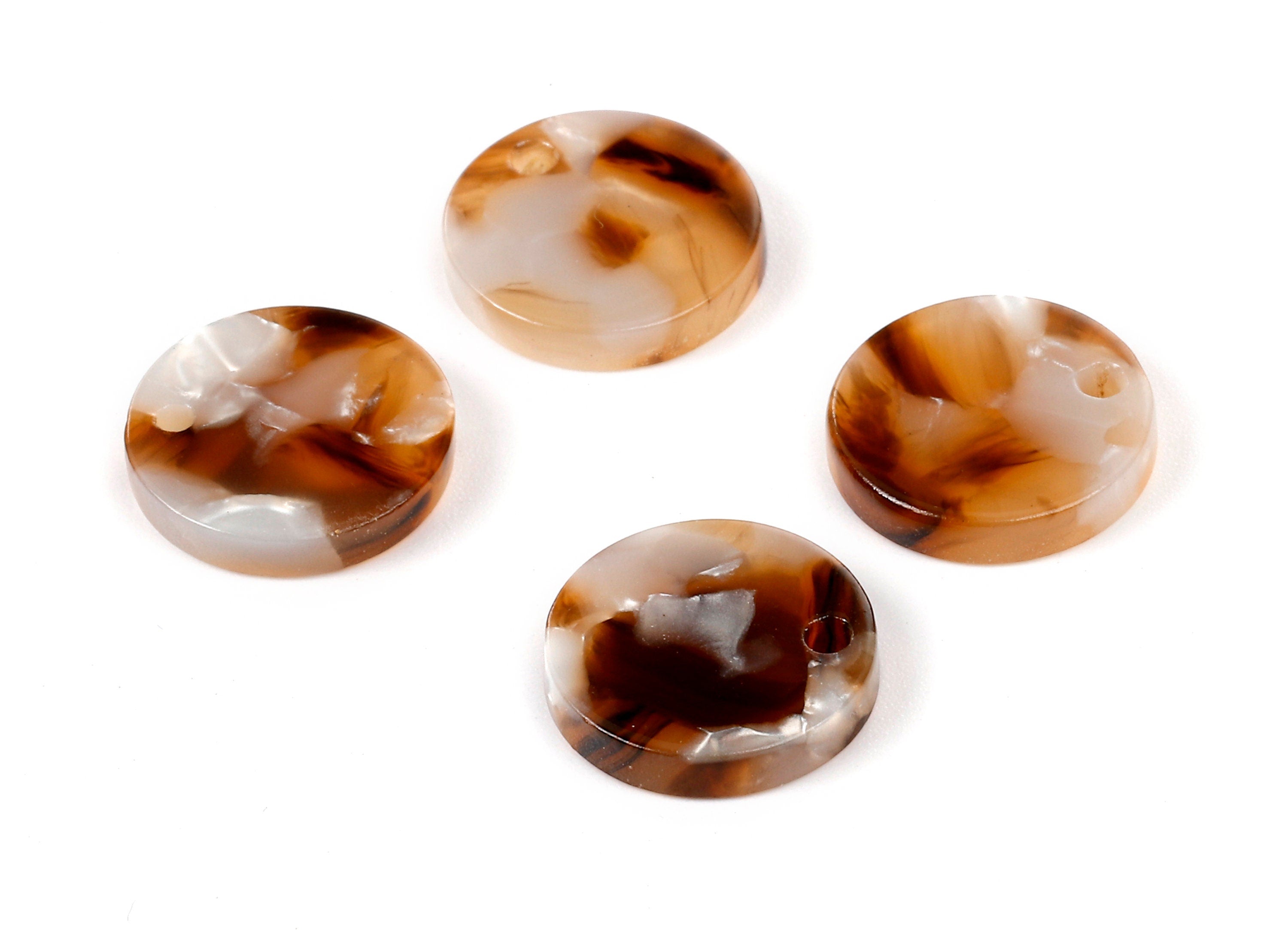 Acetate Round Charms - Round Earrings and Pendant - Earring Findings - Jewelry Supplies - Color Code: A351 - 13.68x13.68x2.5mm - AC1287-A351 - DOMEDBAZAAR