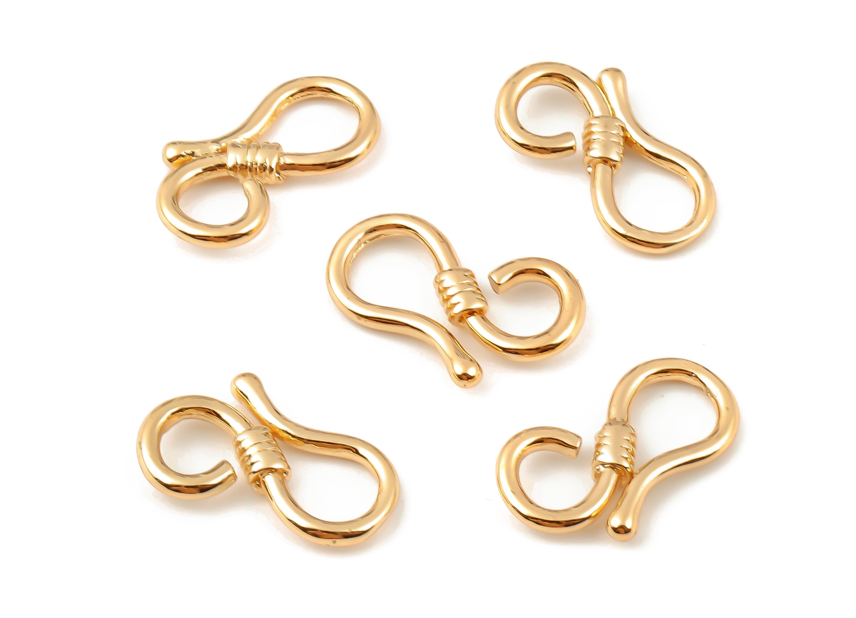 Brass Earring Wires - Brass Earring Hooks - 18K Rose Gold Plated Ear Wire - Jewelry Supplies - 18.06x11.54mm - RGP1136 - DOMEDBAZAAR