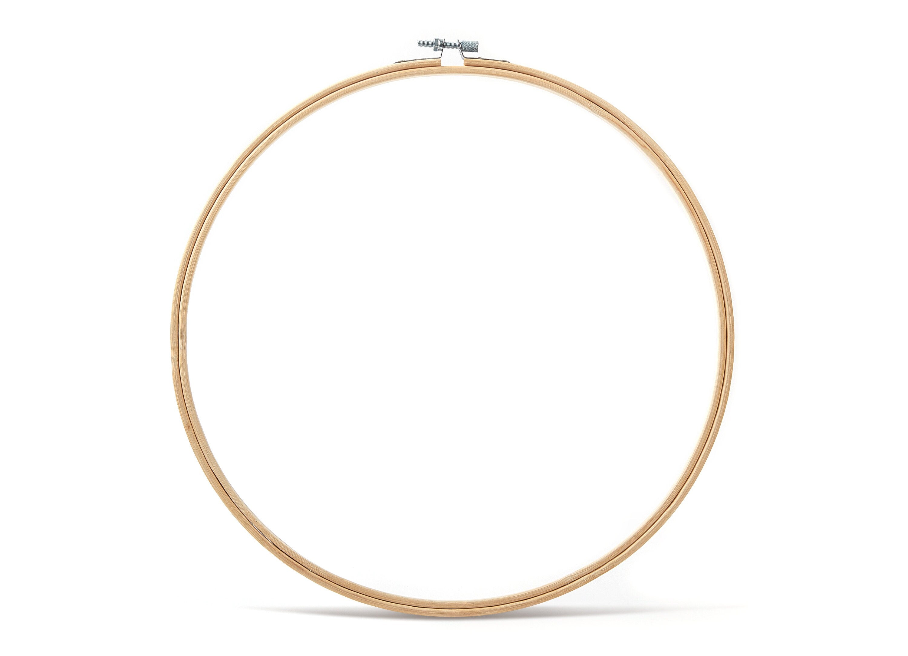 Bamboo Embroidery Hoops - Cross Stitch Hoops - Bamboo Embroidery Round Frame - Embroidery Accessories - 300x300x9.37mm - HM1001 - DOMEDBAZAAR