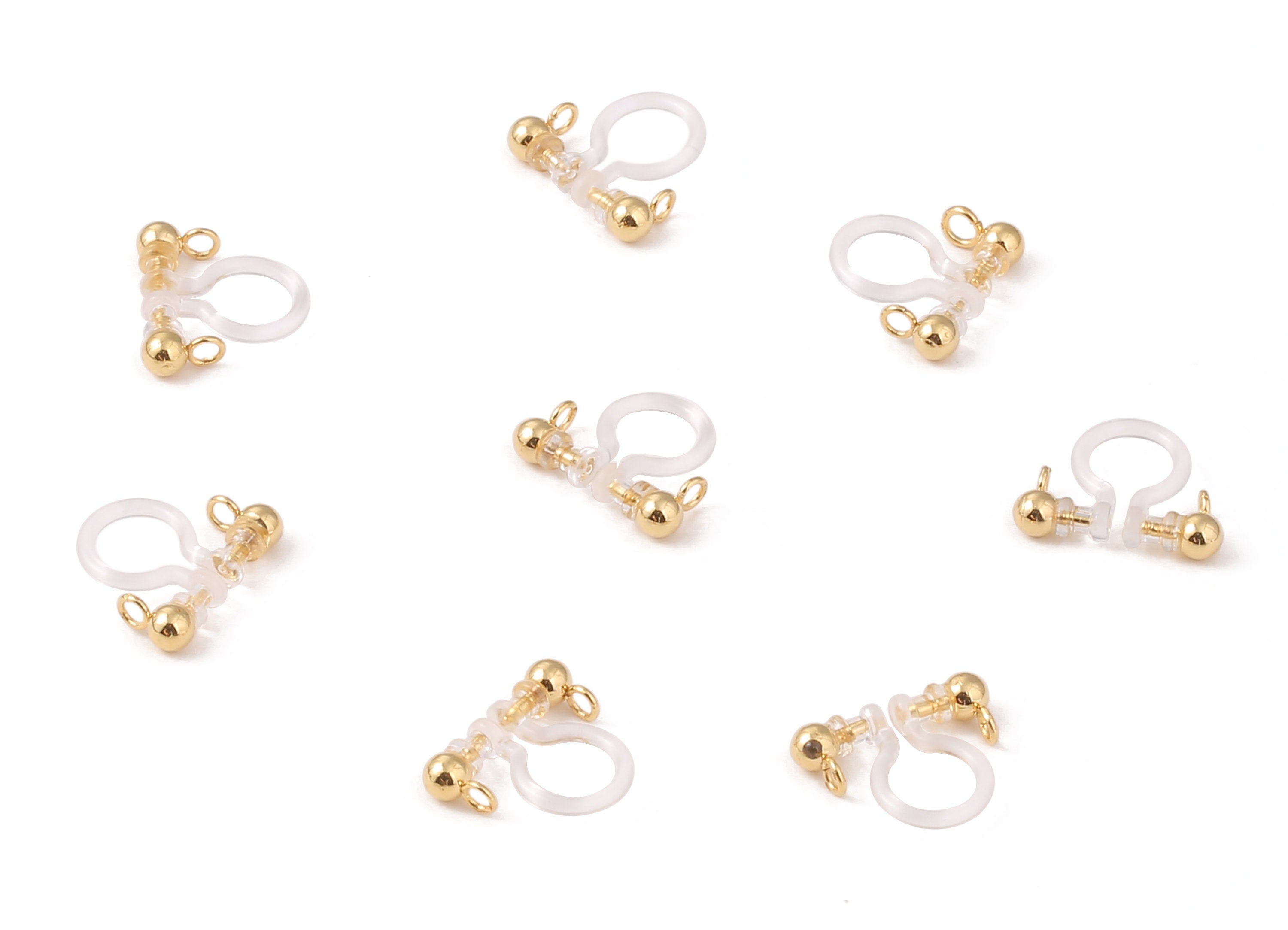 Brass Ω Earing Post - Brass Ω Earring Stud - 18K Real Gold Plated Brass - Jewelry Supplies - 12.85x11mm - RGP1105 - DOMEDBAZAAR